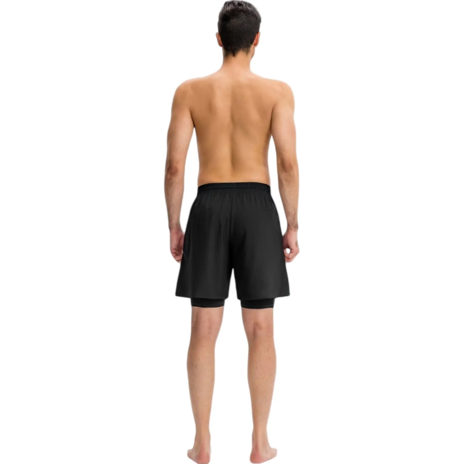 Anna-Kaci Active Men's Athletic Training Shorts with Inner Compression Layer Side Pockets and Adjustable Drawstring Waist sold by Anna-Kaci product image thumbnail 3