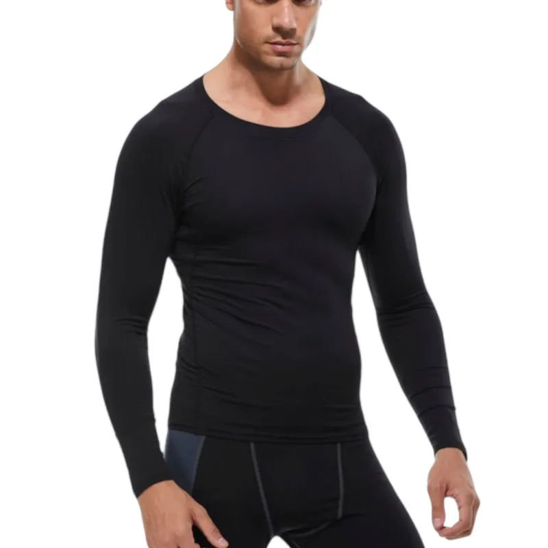 Anna-Kaci Active Men's Long Sleeve Athletic Compression Shirt with Crew Neckline and Stretch Fit Performance Fabric sold by Anna-Kaci