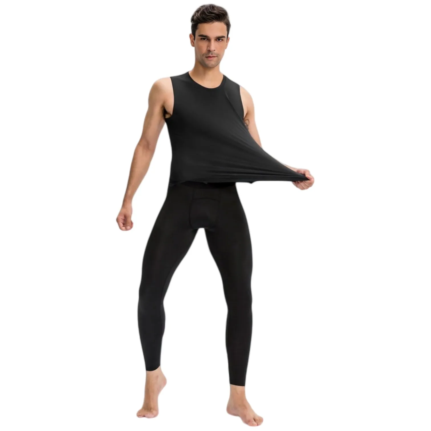 Anna-Kaci Active Men's Sleeveless Compression Tank Top with Smooth Stretch Fabric for Athletic Performance sold by Anna-Kaci product image thumbnail 3