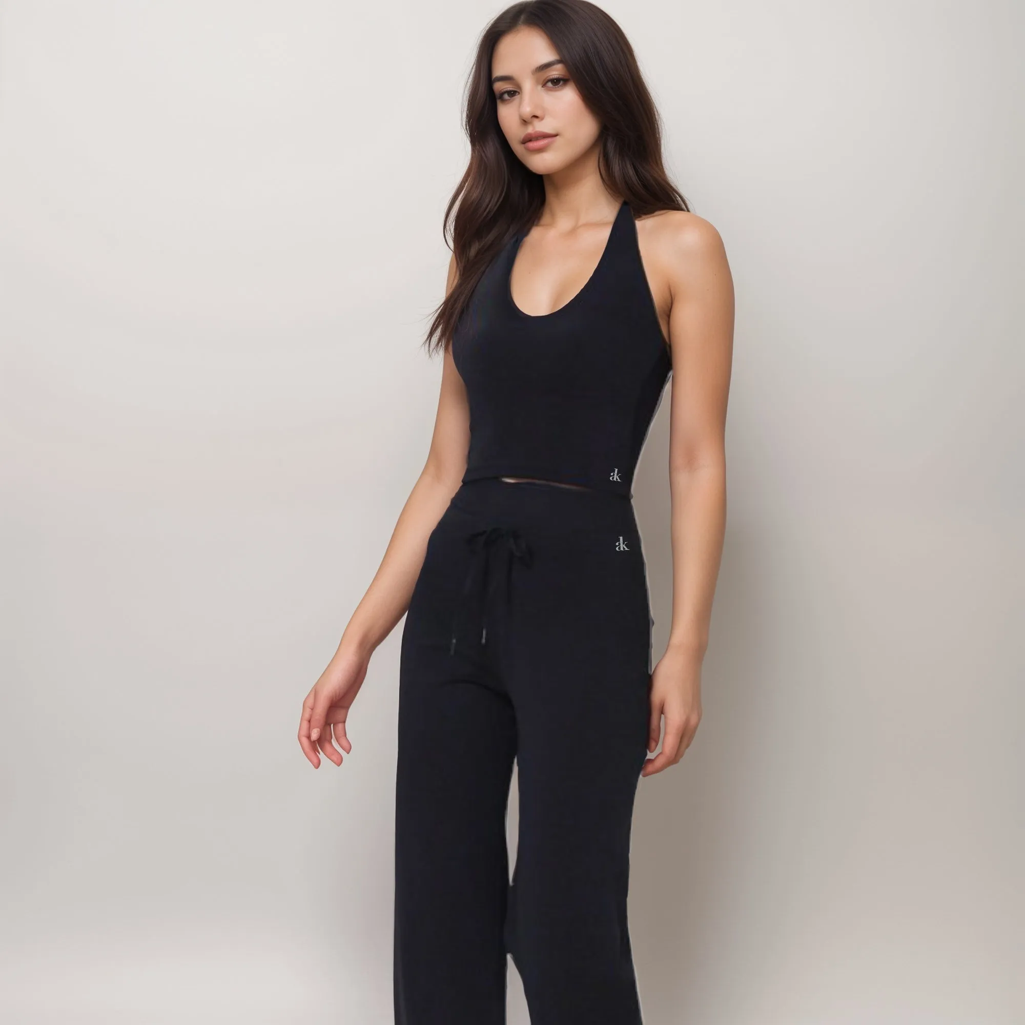 Anna-Kaci Women's Halter Active Tank Top with Scoop Neckline Seamless Stretch Fit and Built-In Light Support Shelf sold by Anna-Kaci product image thumbnail 3