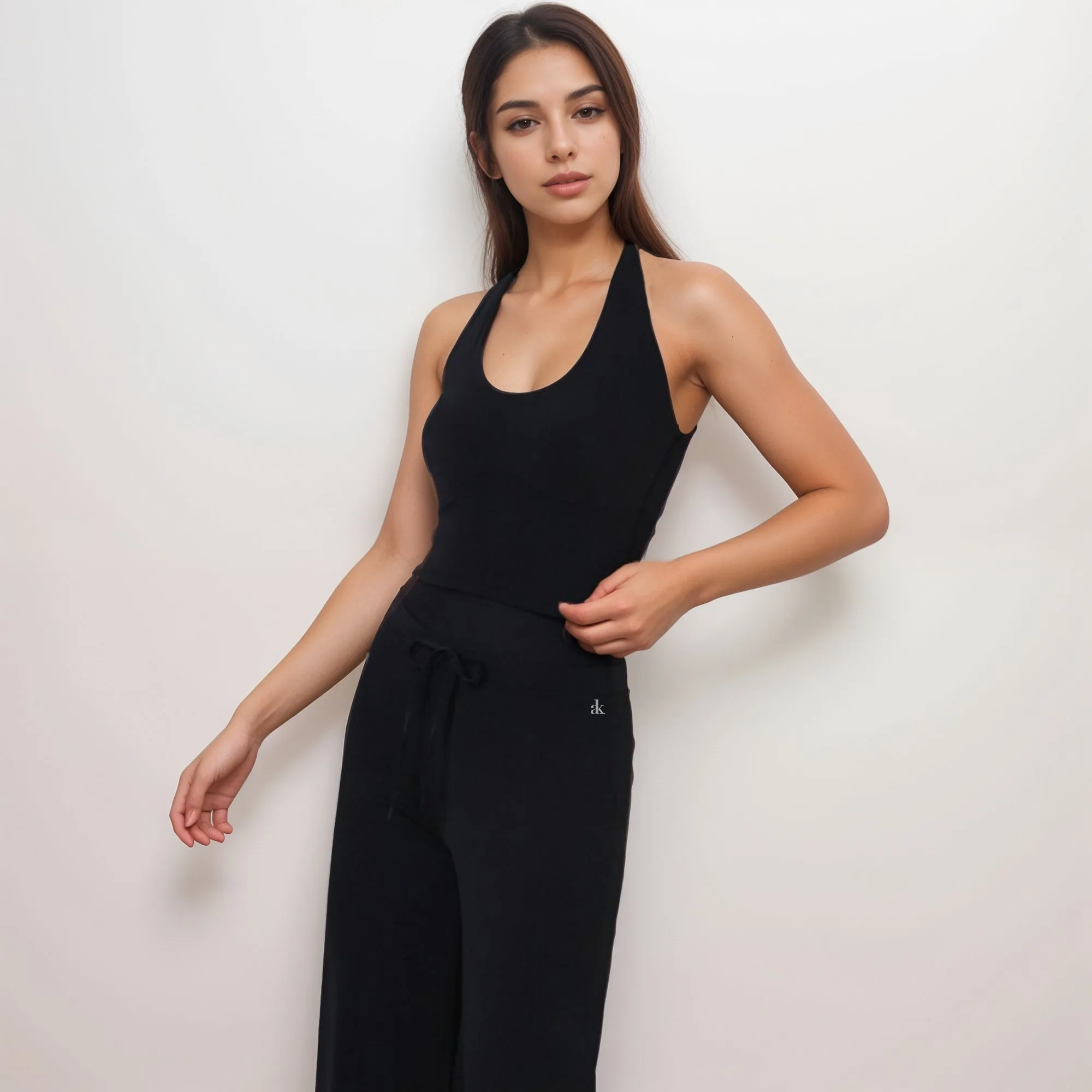 Anna-Kaci Women's Halter Active Tank Top with Scoop Neckline Seamless Stretch Fit and Built-In Light Support Shelf sold by Anna-Kaci product image thumbnail 4