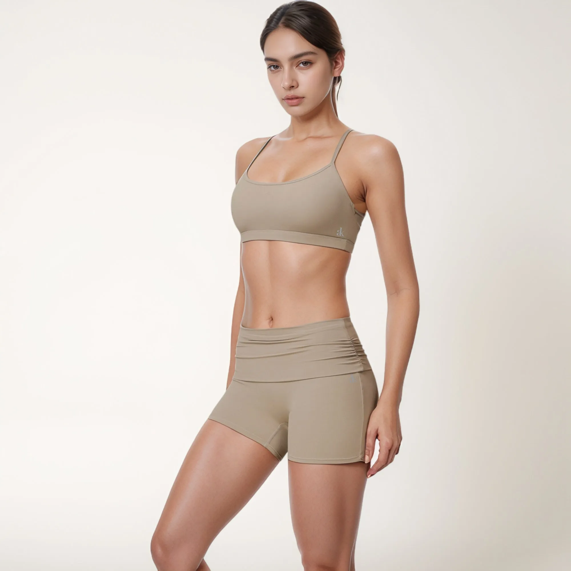 Anna-Kaci Women's Strappy Active Sports Bra with Scoop Neckline Thin Back Straps and Stretch Compression Fabric for Light Support sold by Anna-Kaci product image thumbnail 3