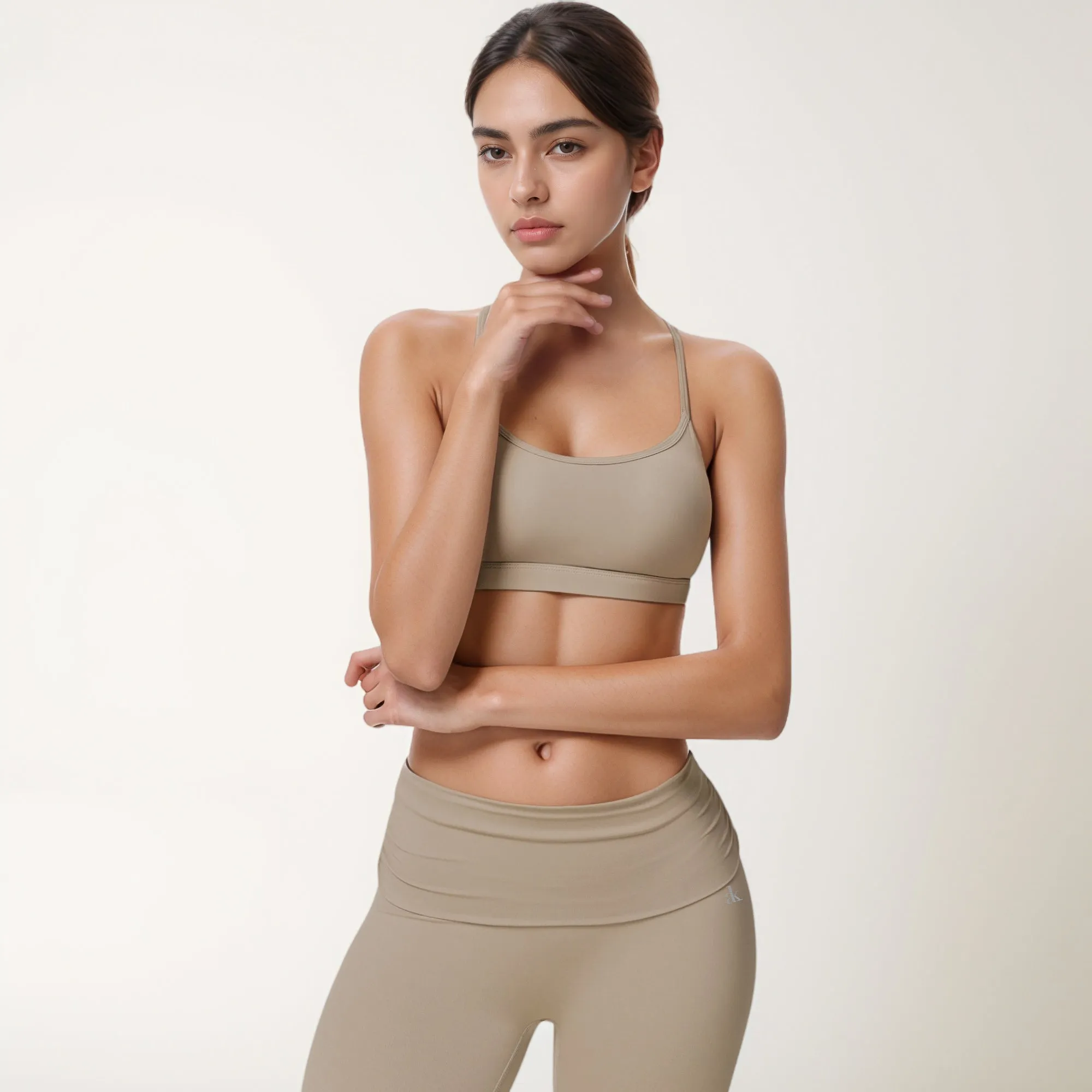 Anna-Kaci Women's Strappy Active Sports Bra with Scoop Neckline Thin Back Straps and Stretch Compression Fabric for Light Support sold by Anna-Kaci product image thumbnail 4