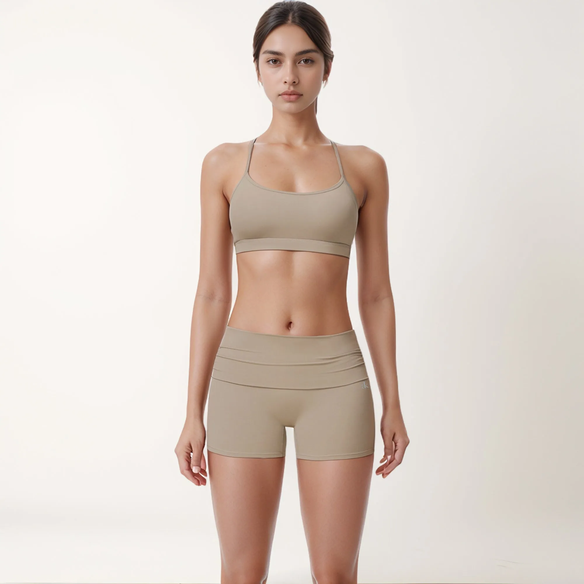 Anna-Kaci Women's Strappy Active Sports Bra with Scoop Neckline Thin Back Straps and Stretch Compression Fabric for Light Support sold by Anna-Kaci product image thumbnail 2