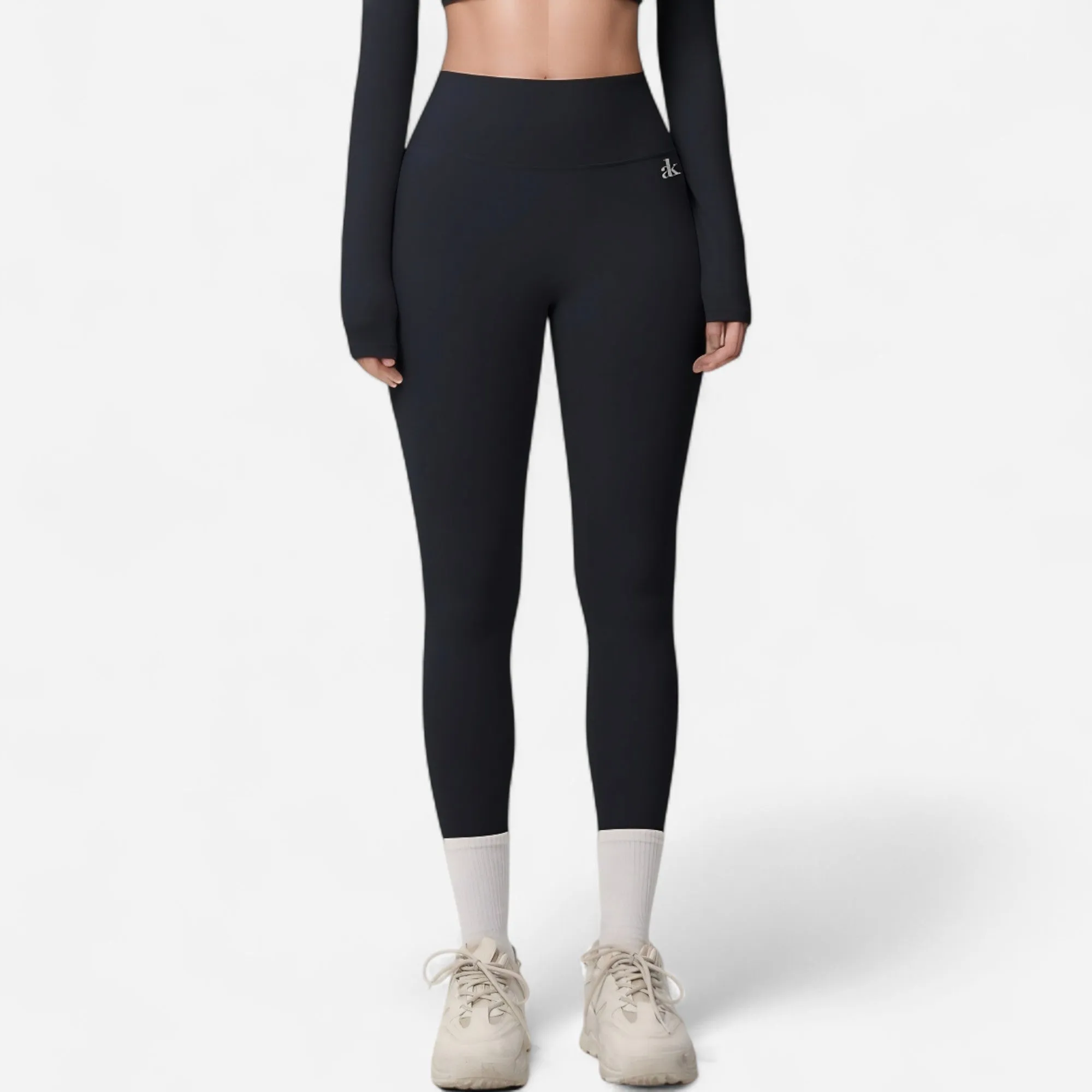 Anna-Kaci Women's High Waist Seamless Full-Length Leggings with Compression Fit Stretch Fabric and Minimal Logo Detail sold by Anna-Kaci