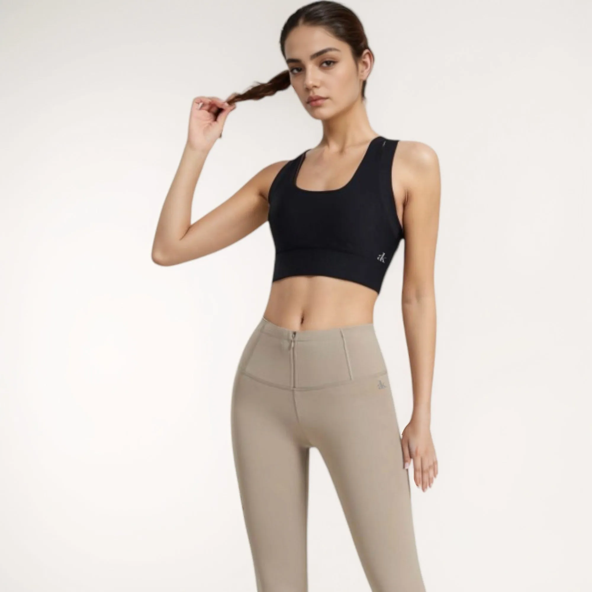 Anna-Kaci Women's Scoop Neck Sports Bra with Wide Shoulder Straps and Seamless Fitted Design sold by Anna-Kaci product image thumbnail 3