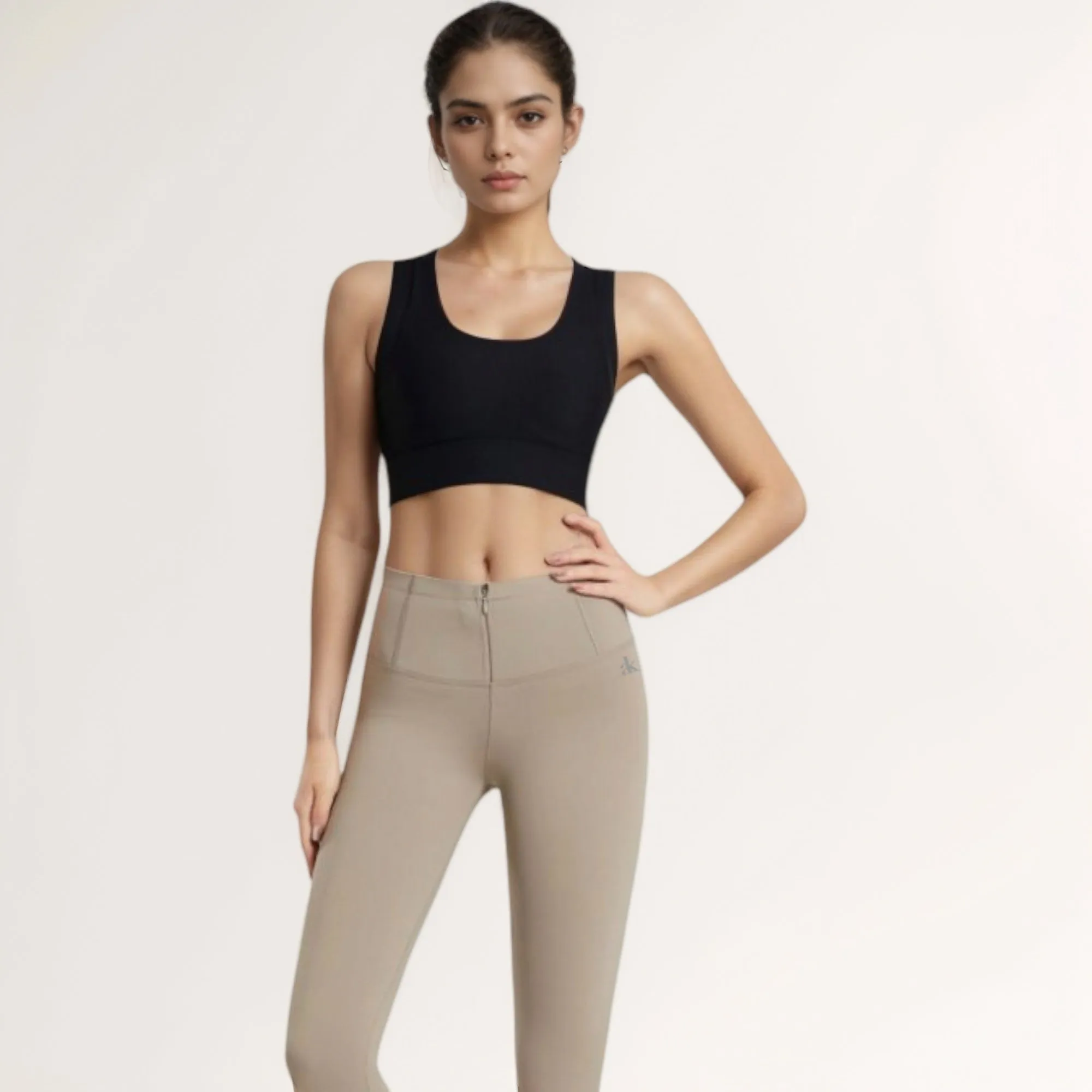 Anna-Kaci Women's Scoop Neck Sports Bra with Wide Shoulder Straps and Seamless Fitted Design sold by Anna-Kaci product image thumbnail 2