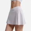 Anna-Kaci Women's V Crossover Waist Tennis Skort with Built-In Shorts and White Trim Detail sold by Anna-Kaci