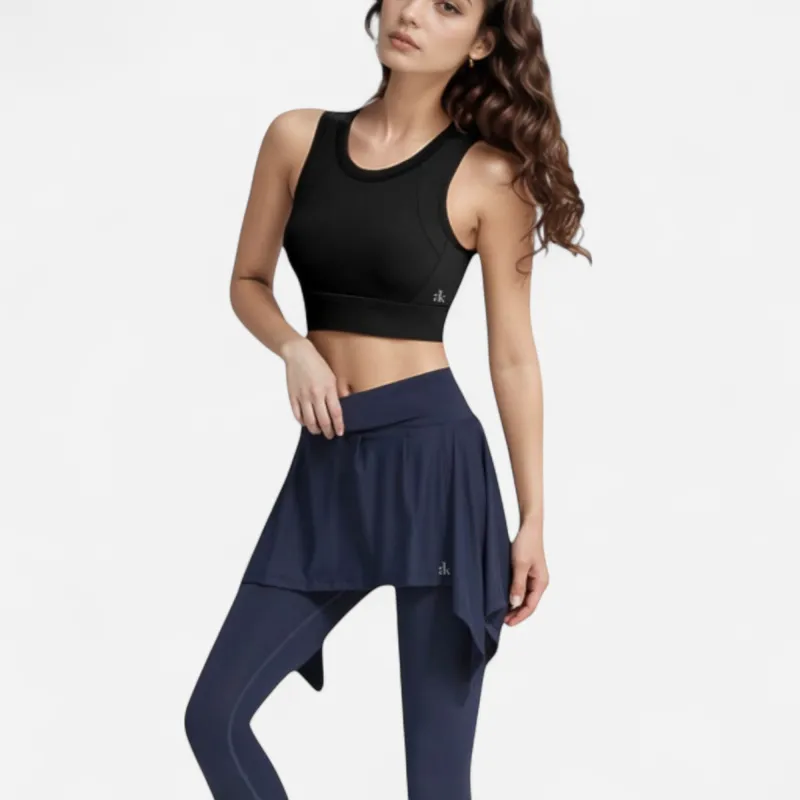 Anna-Kaci Women's Crisscross Back Sports Bra with Cutout Detail and Adjustable Hook Closure made by Anna-Kaci