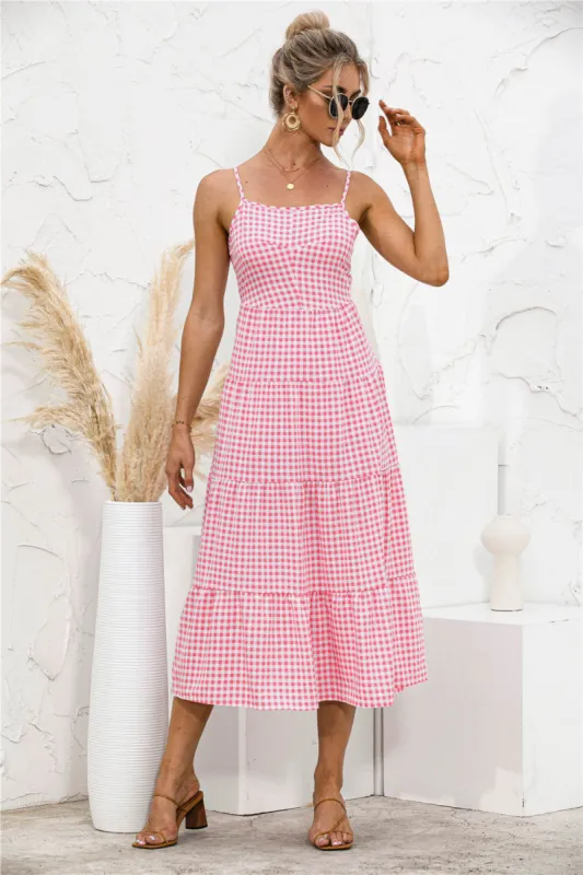Open Back Ruffle Cami Dress sold by Anna-Kaci