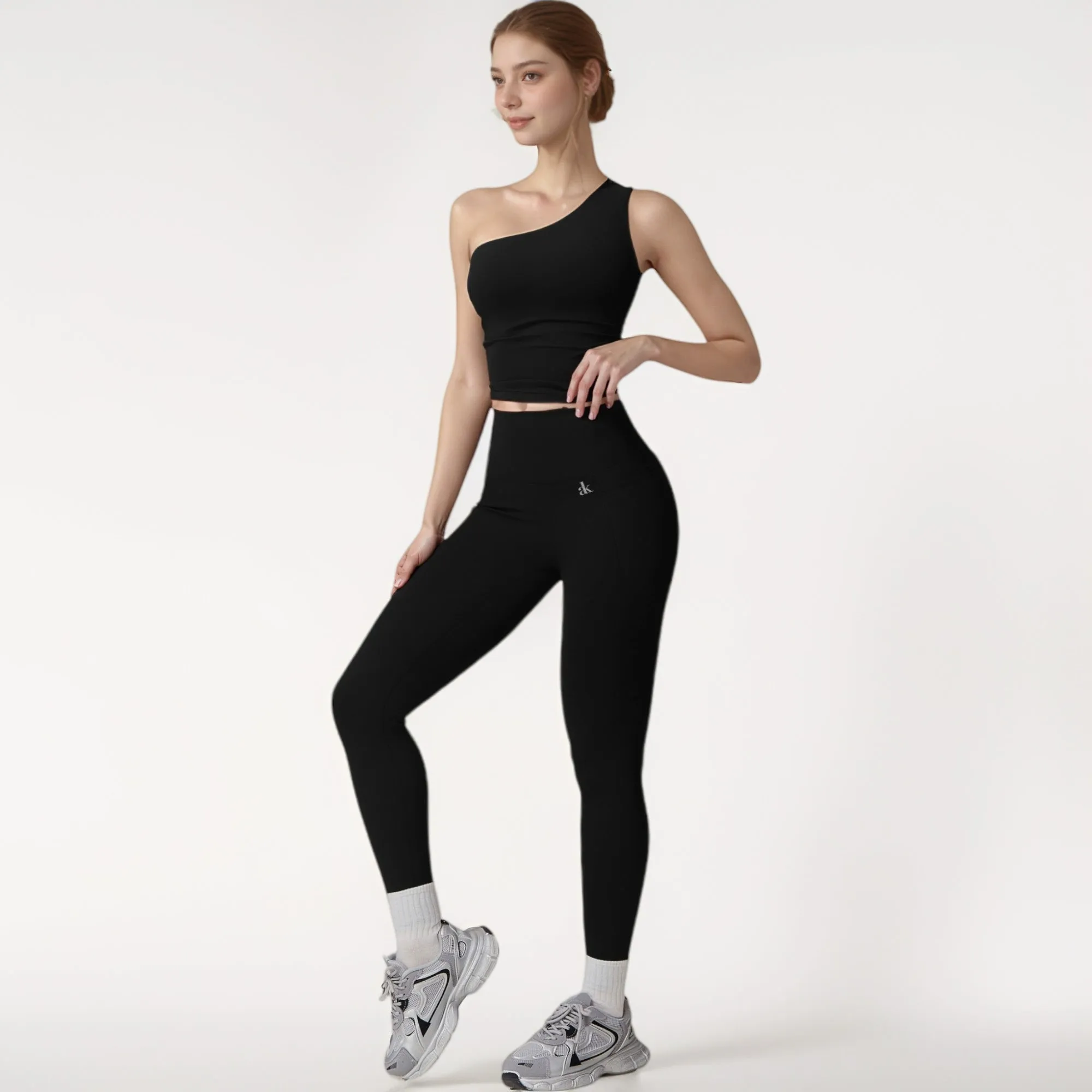 Anna-Kaci Active Women's One Shoulder Cropped Active Tank Top with Asymmetrical Neckline sold by Anna-Kaci product image thumbnail 5