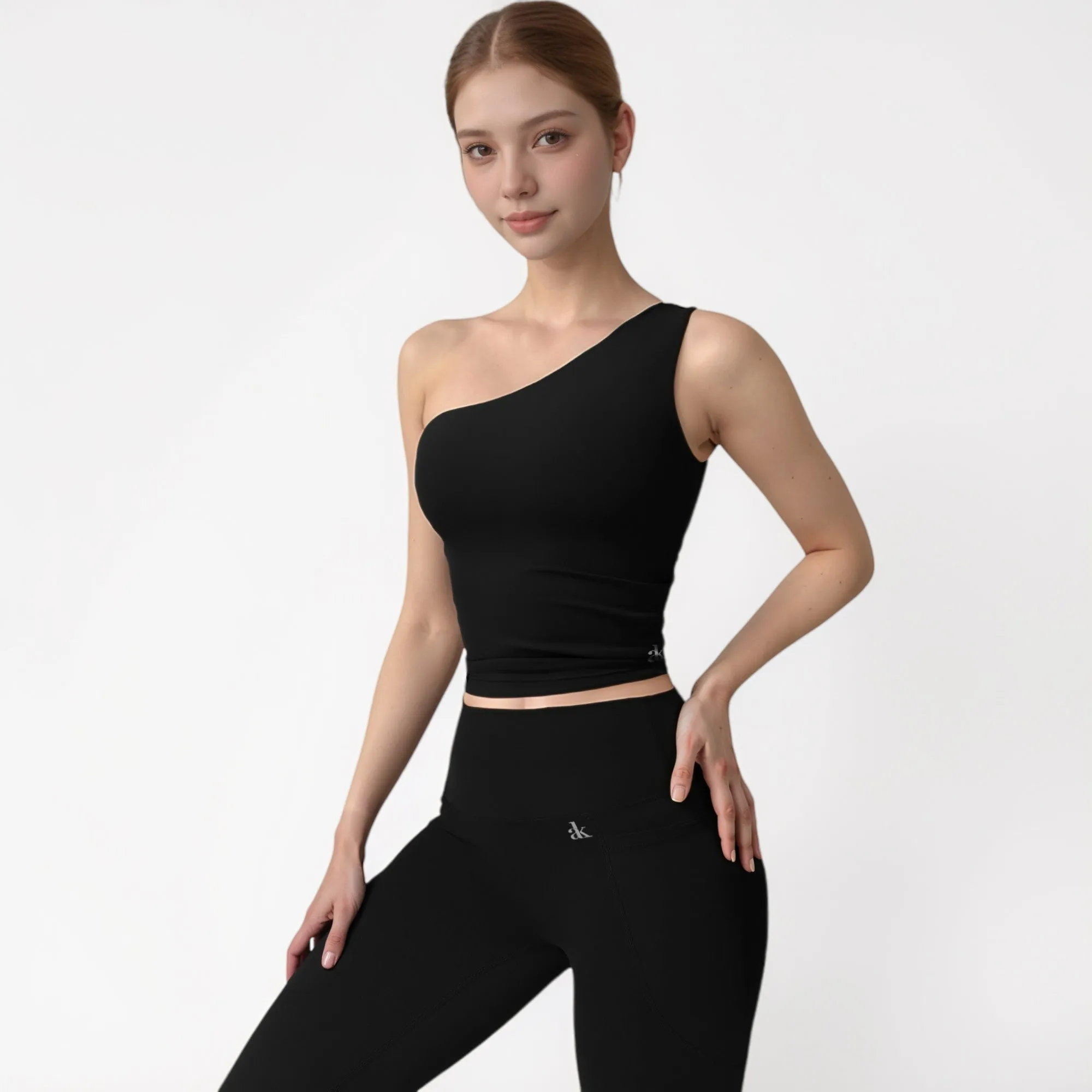 Anna-Kaci Active Women's One Shoulder Cropped Active Tank Top with Asymmetrical Neckline sold by Anna-Kaci product image thumbnail 2
