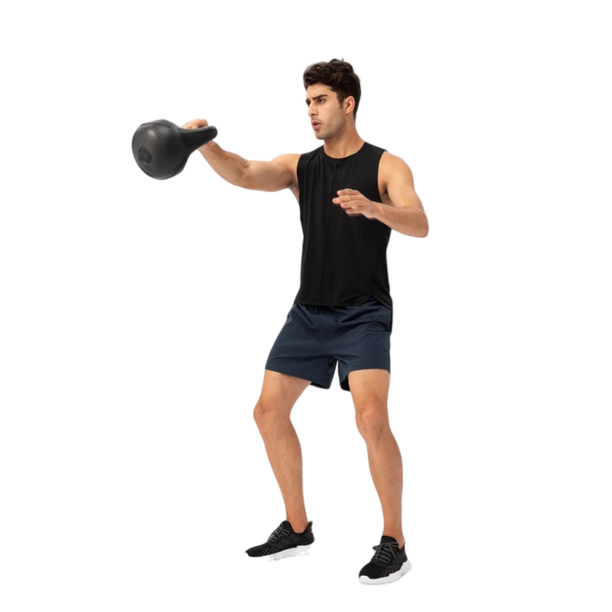 Anna-Kaci Active Men's Sleeveless Performance Tank Top with Side Slits and Breathable Quick-Dry Fabric sold by Anna-Kaci product image thumbnail 5