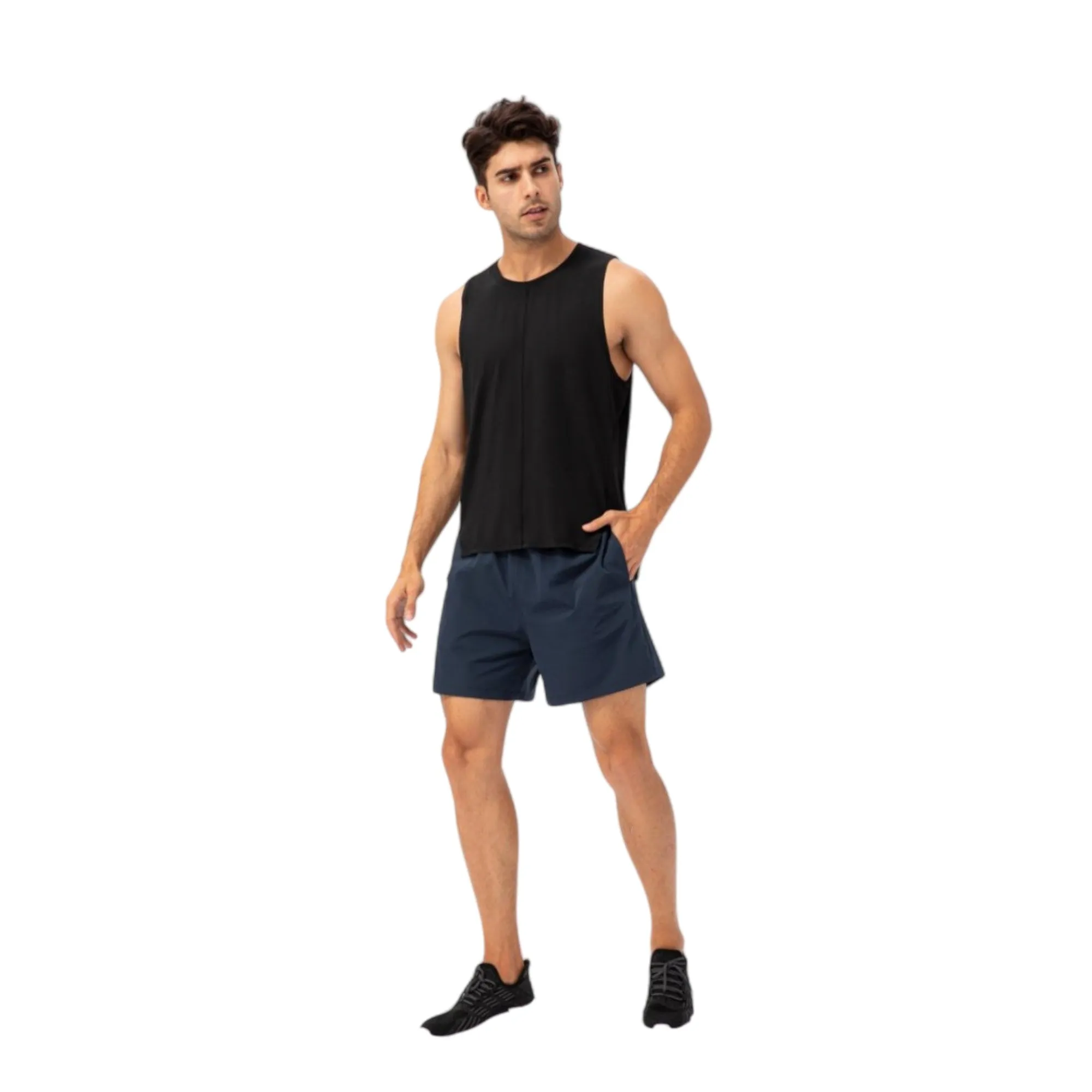 Anna-Kaci Active Men's Sleeveless Performance Tank Top with Side Slits and Breathable Quick-Dry Fabric sold by Anna-Kaci product image thumbnail 3