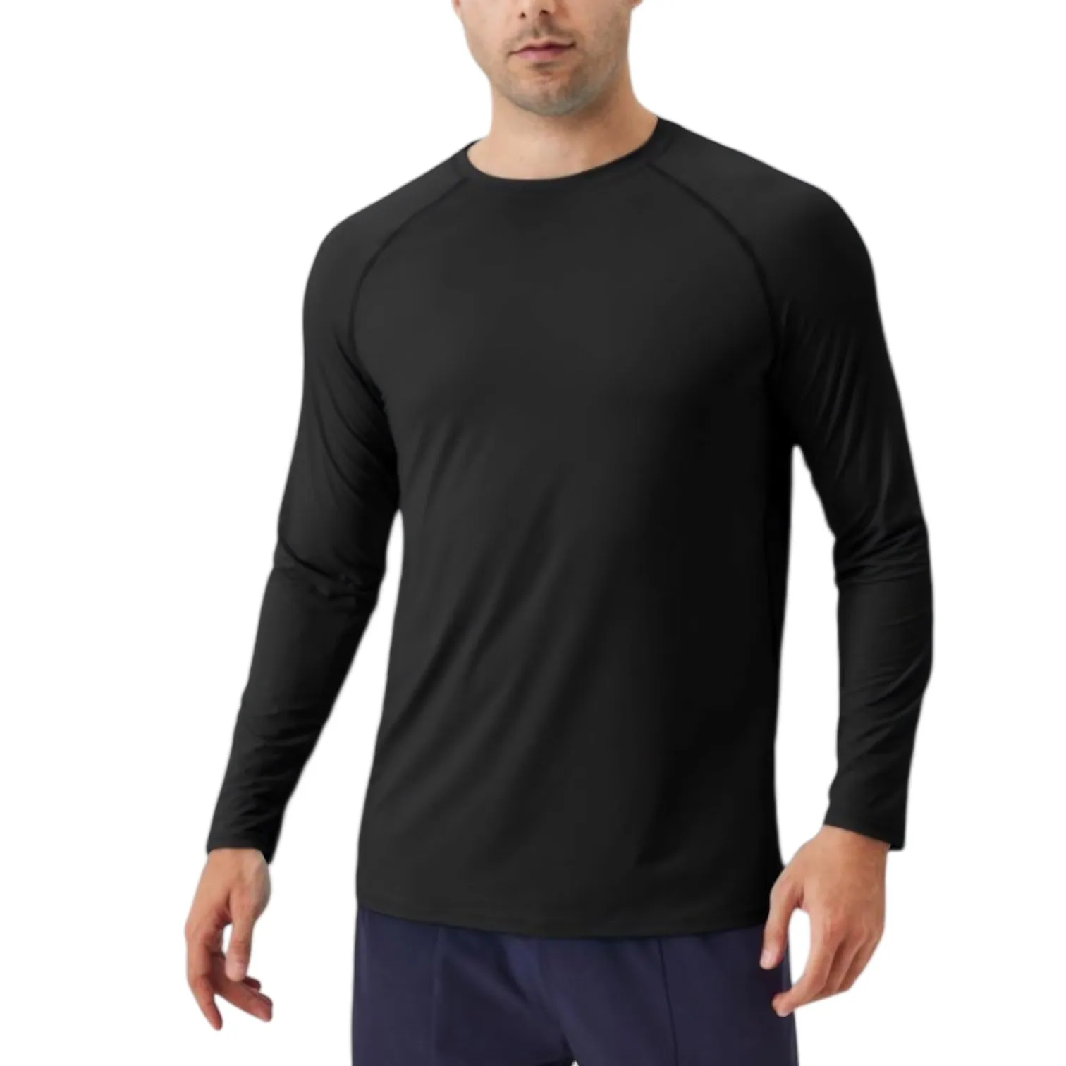 Anna-Kaci Active Men's Long Sleeve Performance Shirt with Raglan Sleeves and Lightweight Stretch Fabric sold by Anna-Kaci