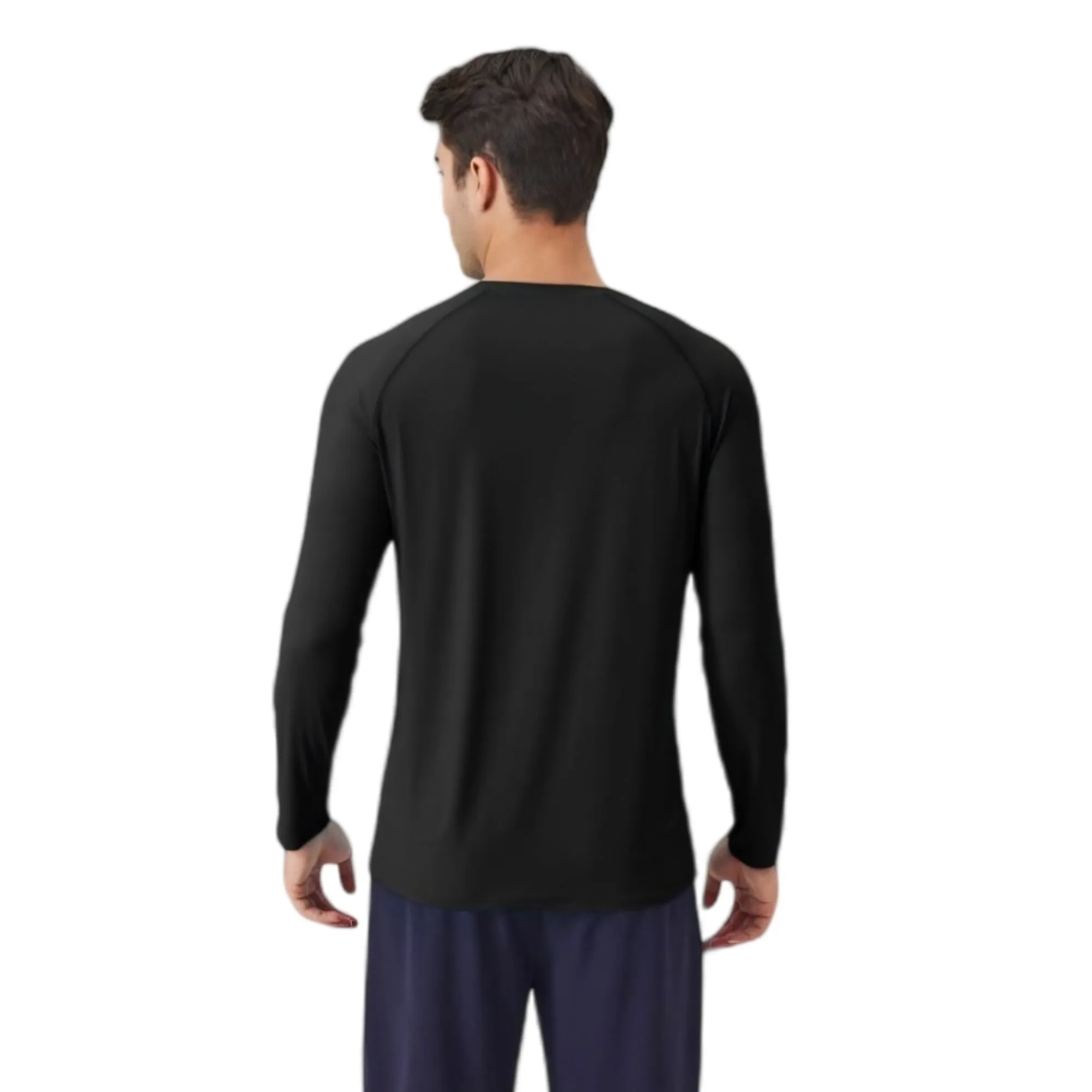Anna-Kaci Active Men's Long Sleeve Performance Shirt with Raglan Sleeves and Lightweight Stretch Fabric sold by Anna-Kaci product image thumbnail 4