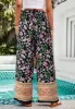 Shirred High Waist Floral Boho Pants sold by Anna-Kaci