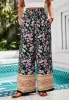 Shirred High Waist Floral Boho Pants sold by Anna-Kaci