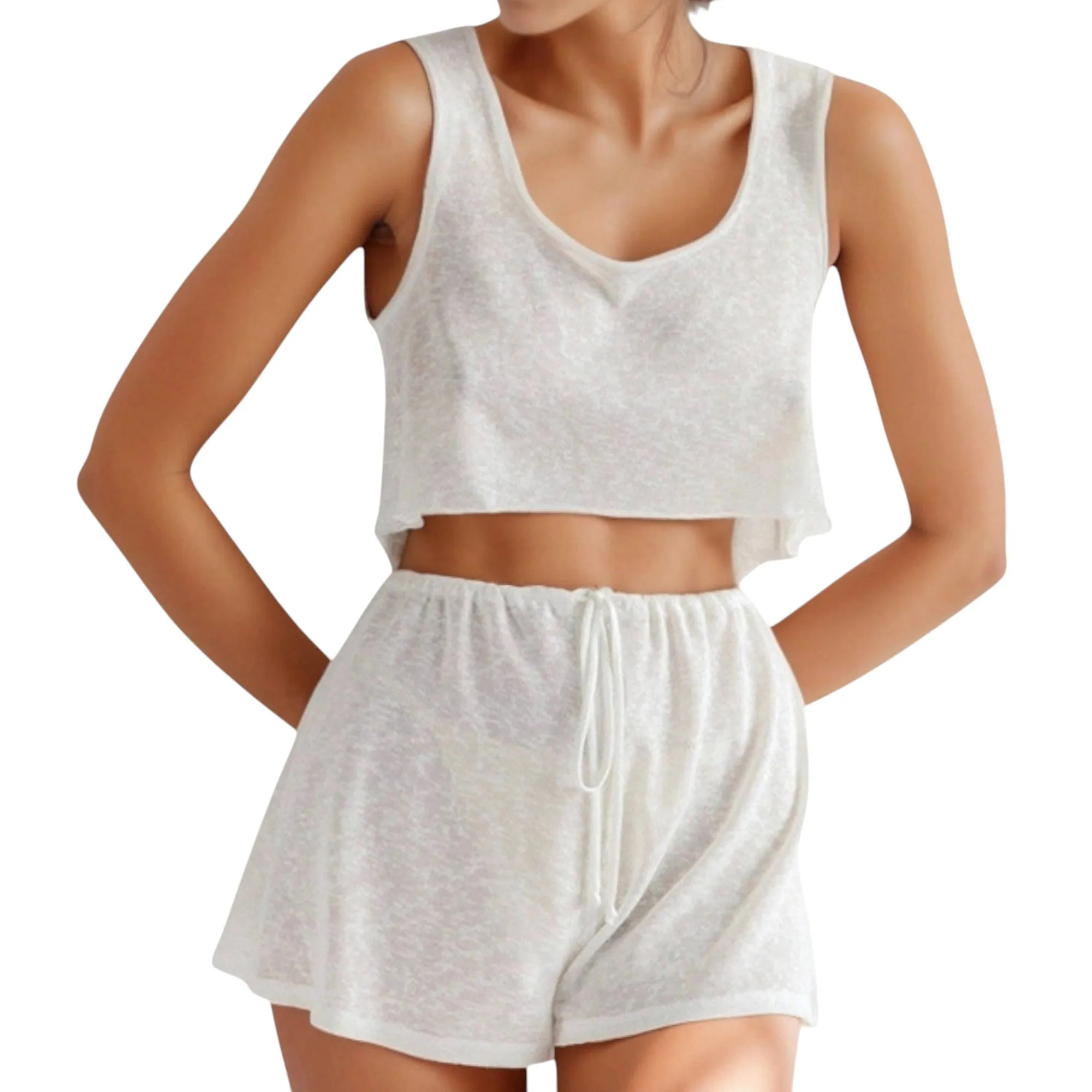 Anna-Kaci Women's Button-Down Shirt with Textured Body and Long Lace Sleeves sold by Anna-Kaci