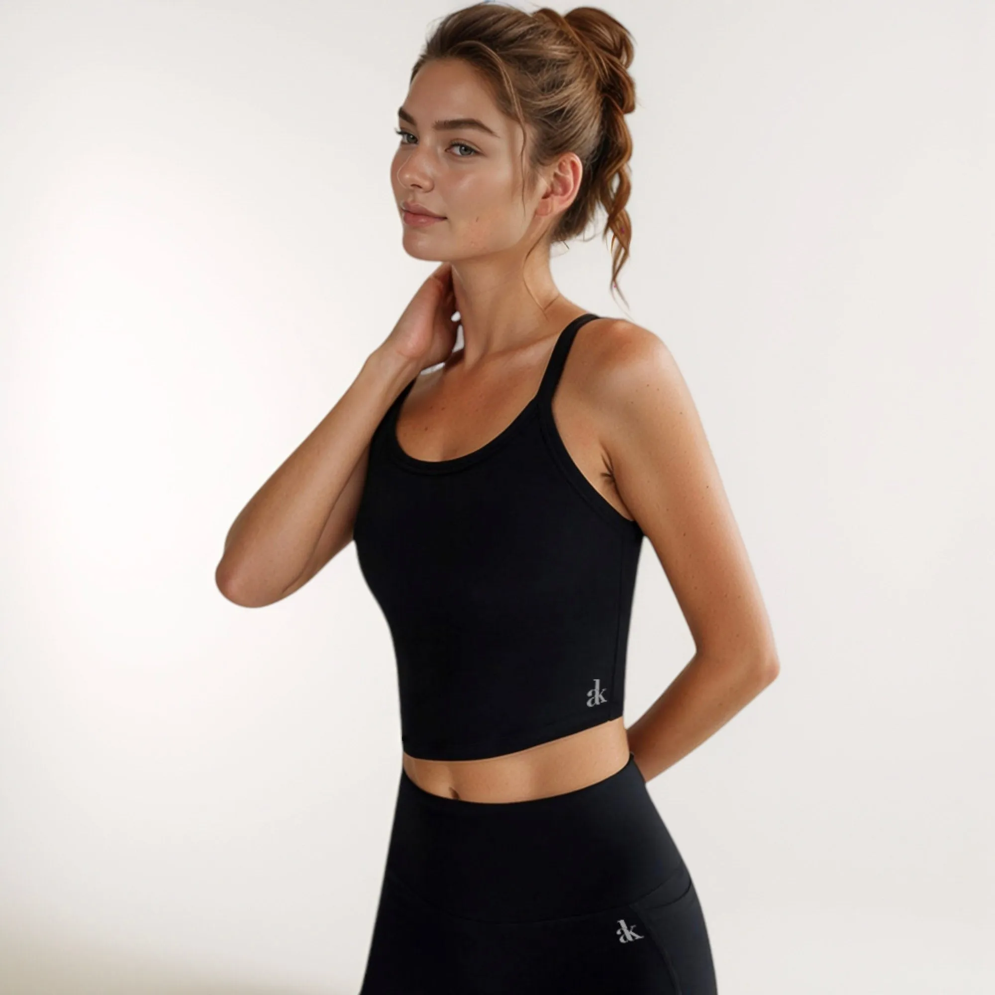 Anna-Kaci Active Women's Cropped Sports Tank Top with Thin Straps and Scoop Neck for Everyday Activewear sold by Anna-Kaci product image thumbnail 3