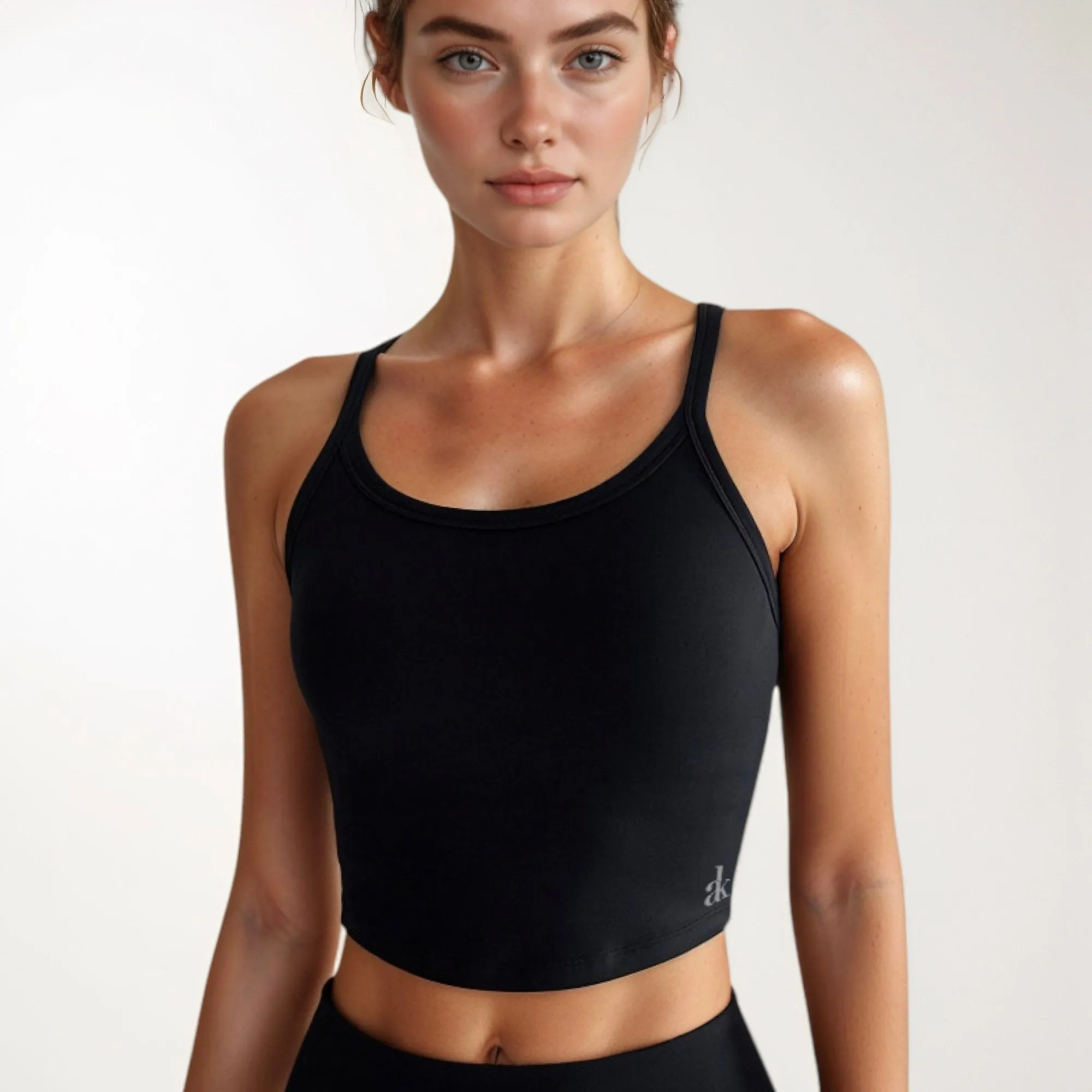 Anna-Kaci Active Women's Cropped Sports Tank Top with Thin Straps and Scoop Neck for Everyday Activewear sold by Anna-Kaci product image thumbnail 4