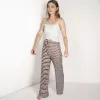 Anna-Kaci Lounge Women's Striped Drawstring Lounge Pants with Wide Leg and Soft Stretch Fabric sold by Anna-Kaci