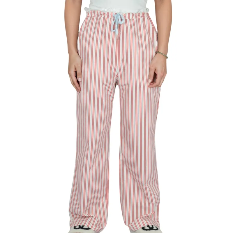 Anna-Kaci Lounge Women's Vertical Stripe Lounge Pants with Drawstring Waist and Relaxed Fit sold by Anna-Kaci