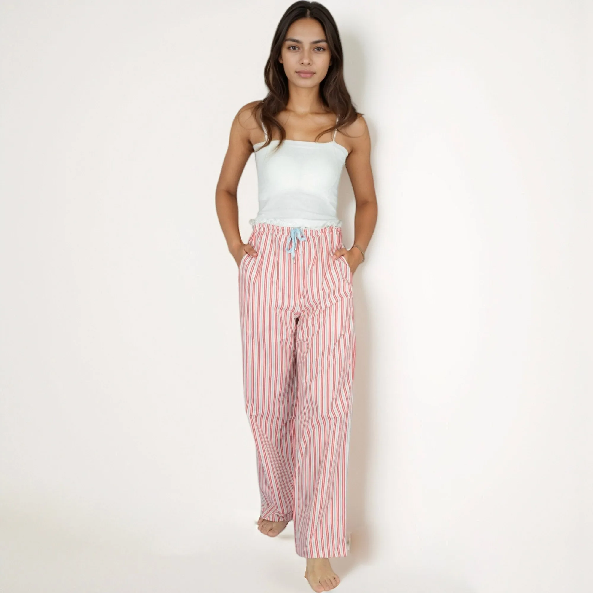 Anna-Kaci Lounge Women's Vertical Stripe Lounge Pants with Drawstring Waist and Relaxed Fit sold by Anna-Kaci product image thumbnail 2
