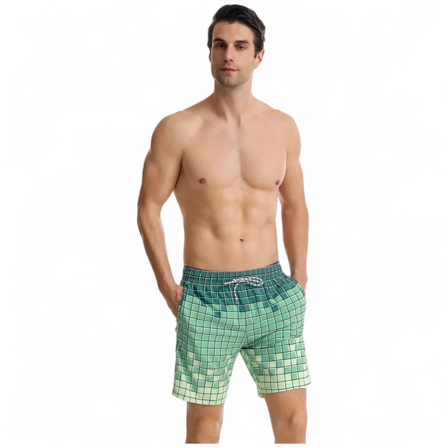 Anna-Kaci Men's Swim Shorts with Adjustable Drawstring Waistband and Quick-Dry Fabric sold by Anna-Kaci product image thumbnail 4