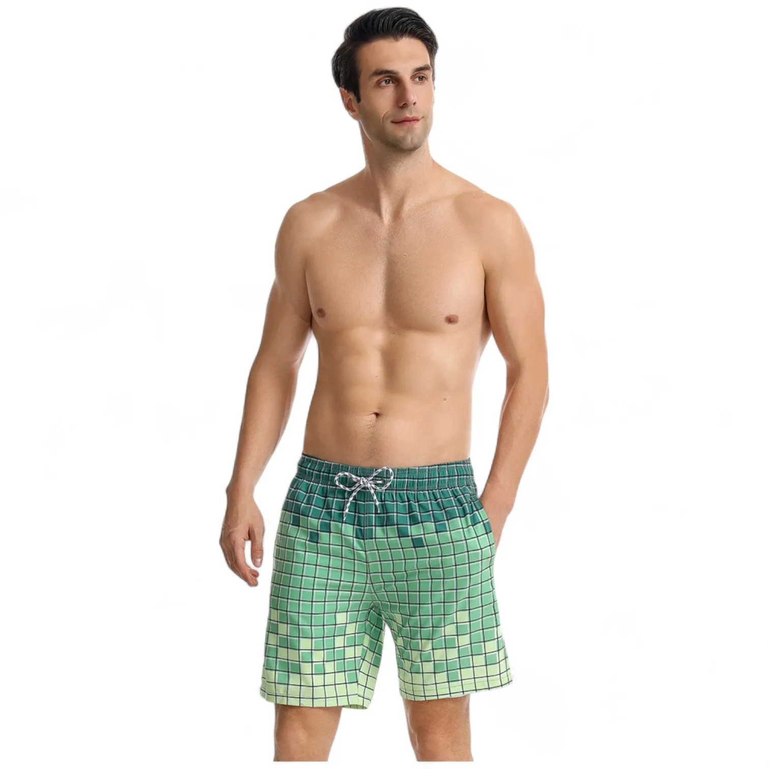 Anna-Kaci Men's Swim Shorts with Adjustable Drawstring Waistband and Quick-Dry Fabric sold by Anna-Kaci product image thumbnail 5
