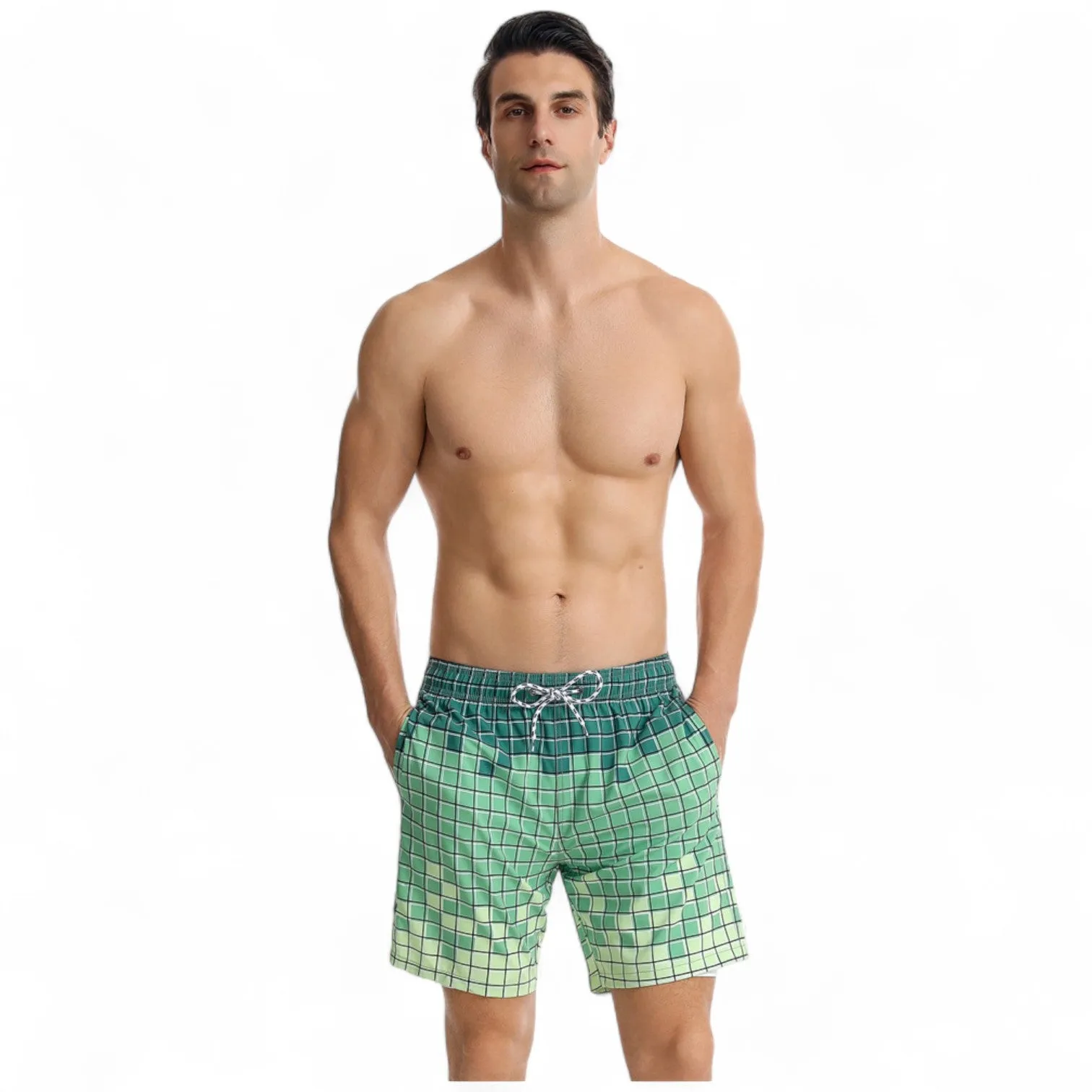 Anna-Kaci Men's Swim Shorts with Adjustable Drawstring Waistband and Quick-Dry Fabric sold by Anna-Kaci product image thumbnail 3