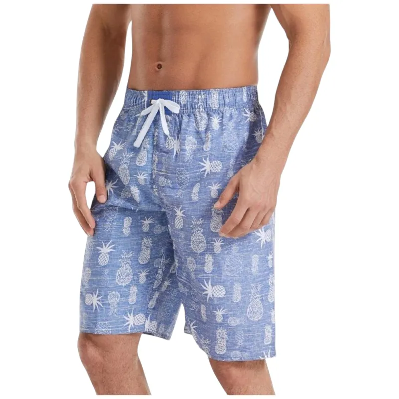Anna-Kaci Men's Pineapple Print Swim Shorts with Adjustable Drawstring Waist and Mid-Length Fit sold by Anna-Kaci