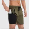 Anna-Kaci Men's Solid Performance Swim Trunks with Zip Pockets and Adjustable Drawstring Waist sold by Anna-Kaci