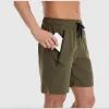 Anna-Kaci Men's Solid Performance Swim Trunks with Zip Pockets and Adjustable Drawstring Waist sold by Anna-Kaci