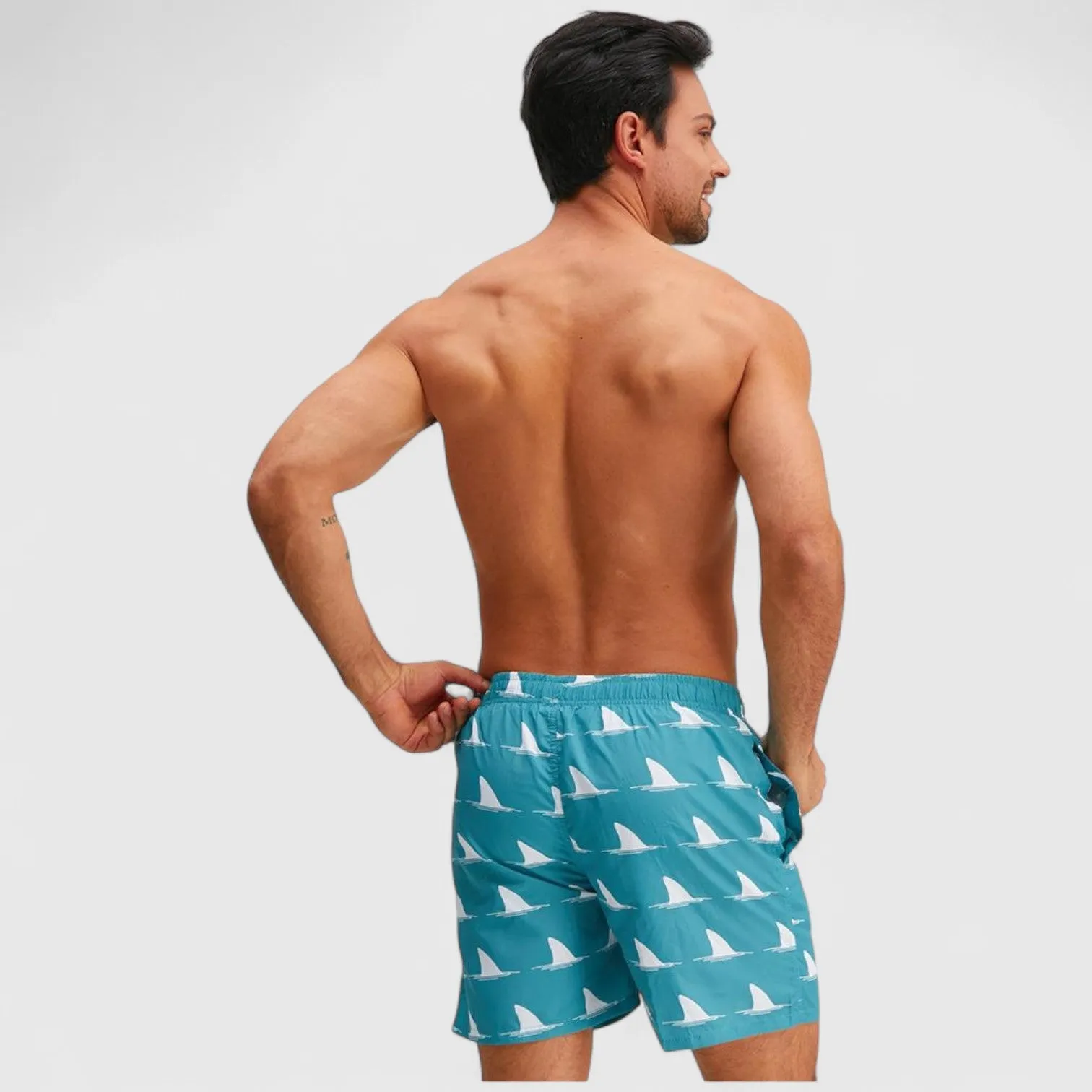 Anna-Kaci Men's Sailboat Print Swim Trunks with Adjustable Drawstring Waistband and Side Pockets sold by Anna-Kaci product image thumbnail 4