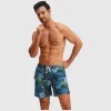 Anna-Kaci Men's Tropical Leaf Print Swim Trunks with Adjustable Drawstring and Side Pockets sold by Anna-Kaci