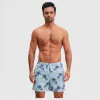 Anna-Kaci Men's Drawstring Elastic Waist Swim Trunks with Palm Tree Print and Mesh Lining sold by Anna-Kaci