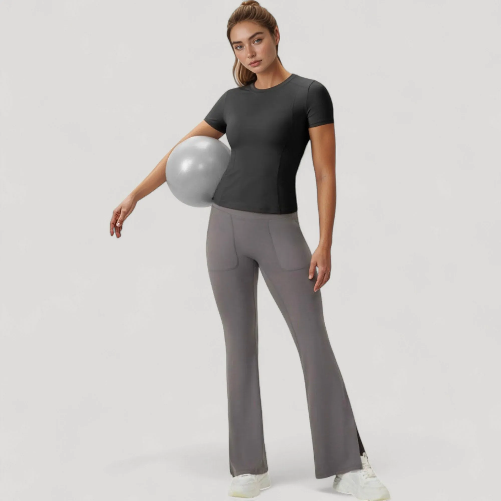 Anna-Kaci Women's Short Sleeve Performance Tee with Crew Neck and Slim Fit Stretch Fabric sold by Anna-Kaci product image thumbnail 4