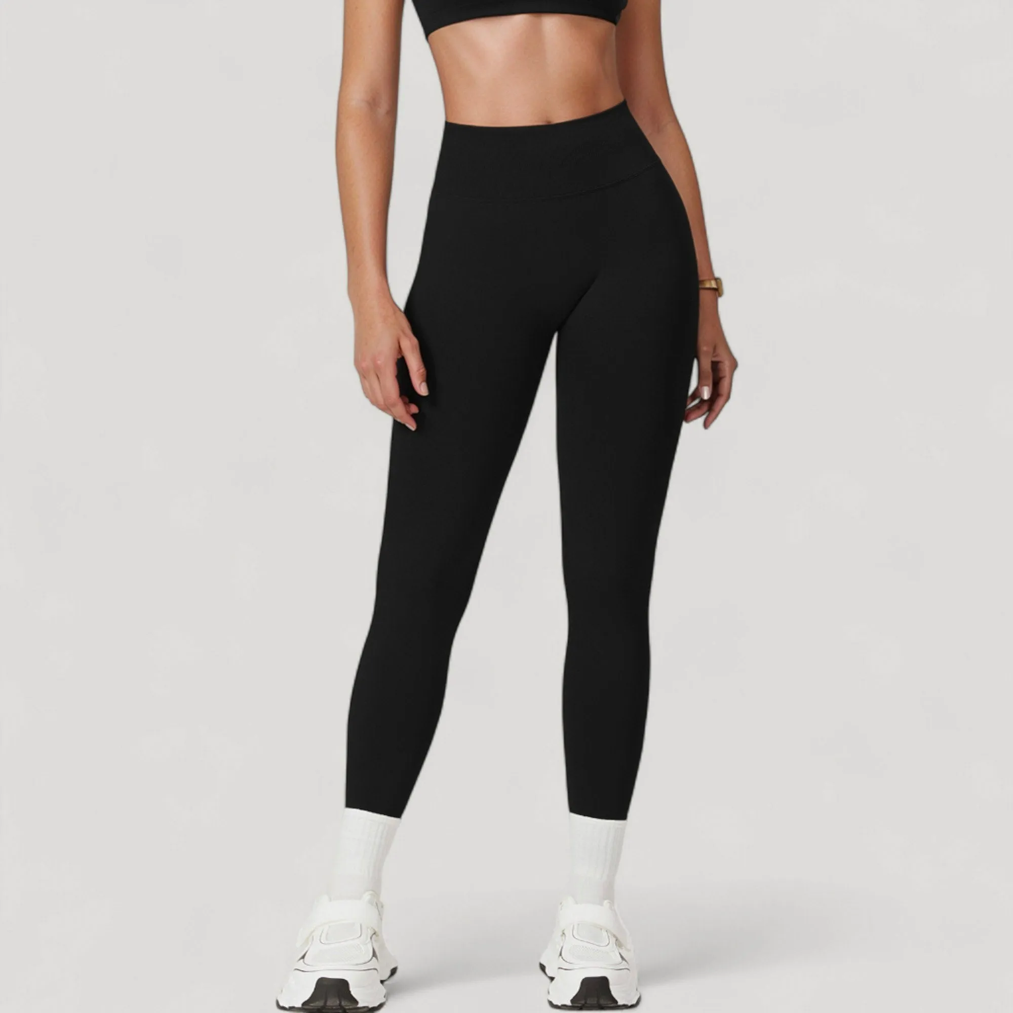 Anna-Kaci Active Women's Seamless High Waist Compression Leggings with Sculpting Back Detail and Stretch Knit Fabric - Small, Gray sold by Anna-Kaci product image thumbnail 4