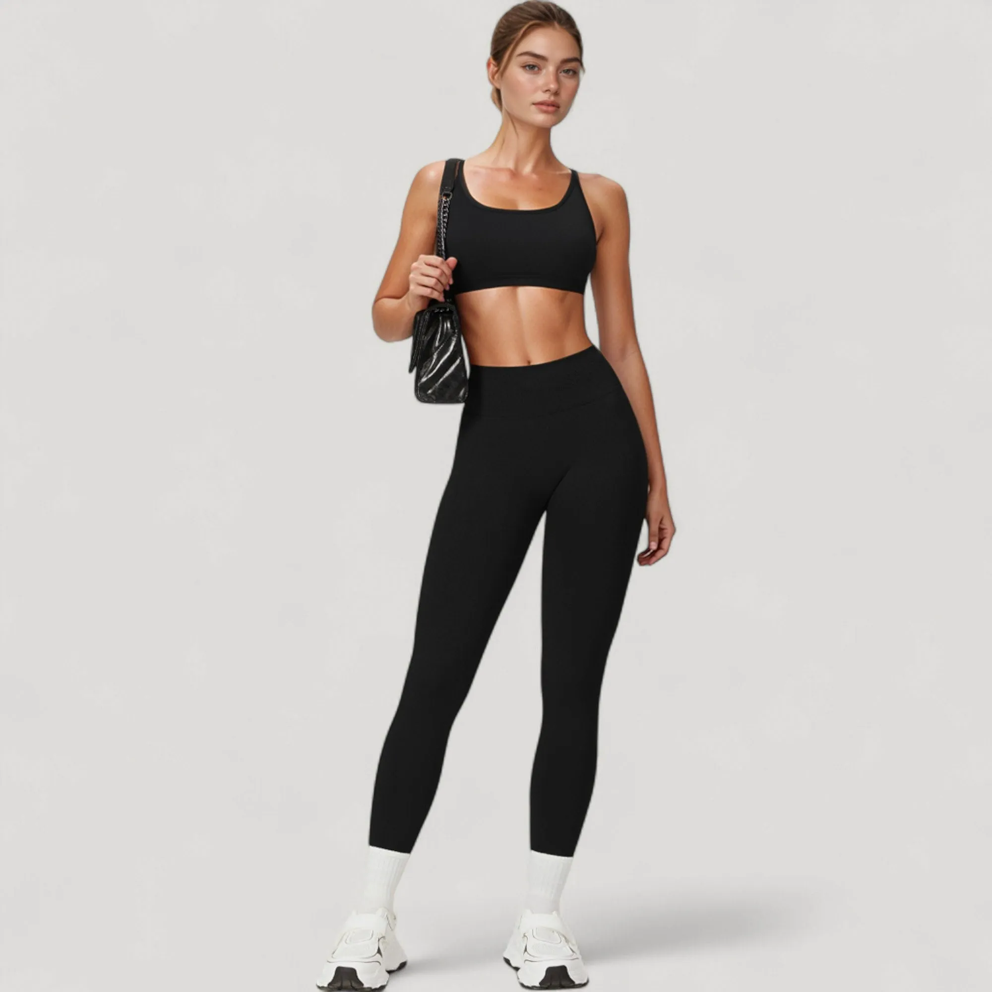 Anna-Kaci Active Women's Seamless High Waist Compression Leggings with Sculpting Back Detail and Stretch Knit Fabric - Small, Gray sold by Anna-Kaci product image thumbnail 2