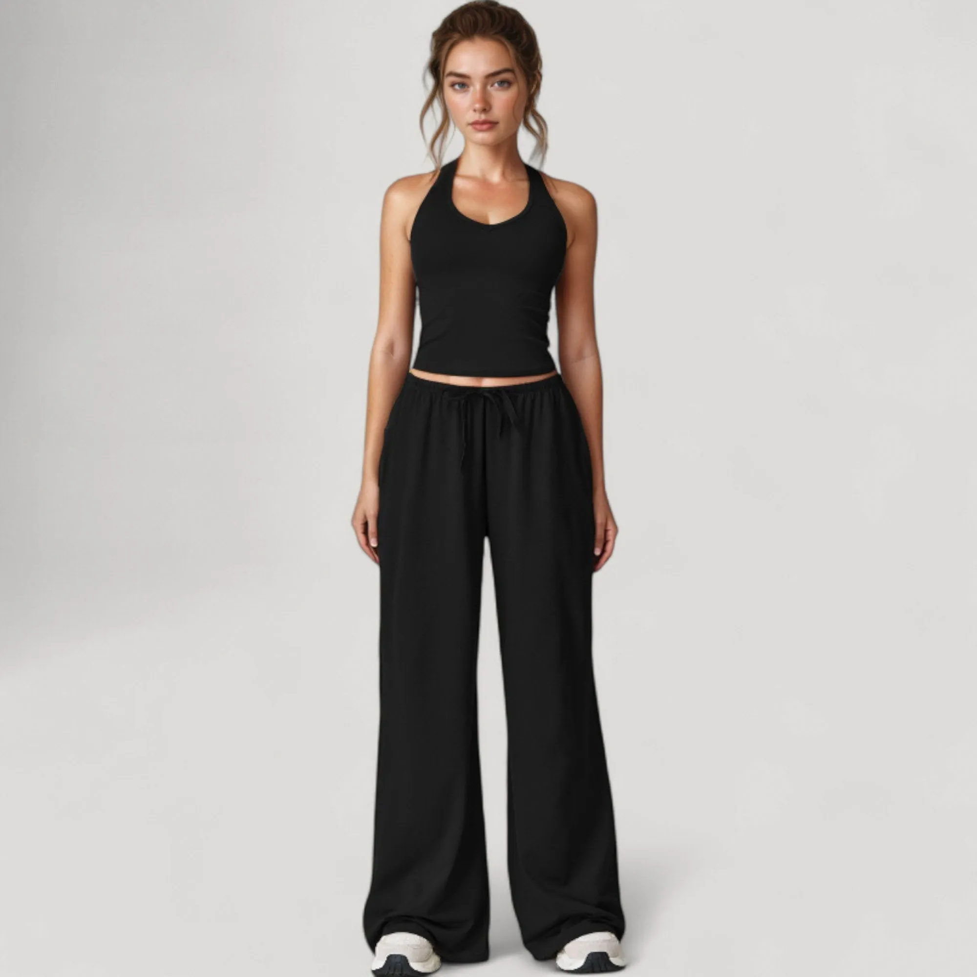 Anna-Kaci Active Women's Cropped Active Tank Top with Built-In Bra and Racerback Design - Small, Brown sold by Anna-Kaci product image thumbnail 2