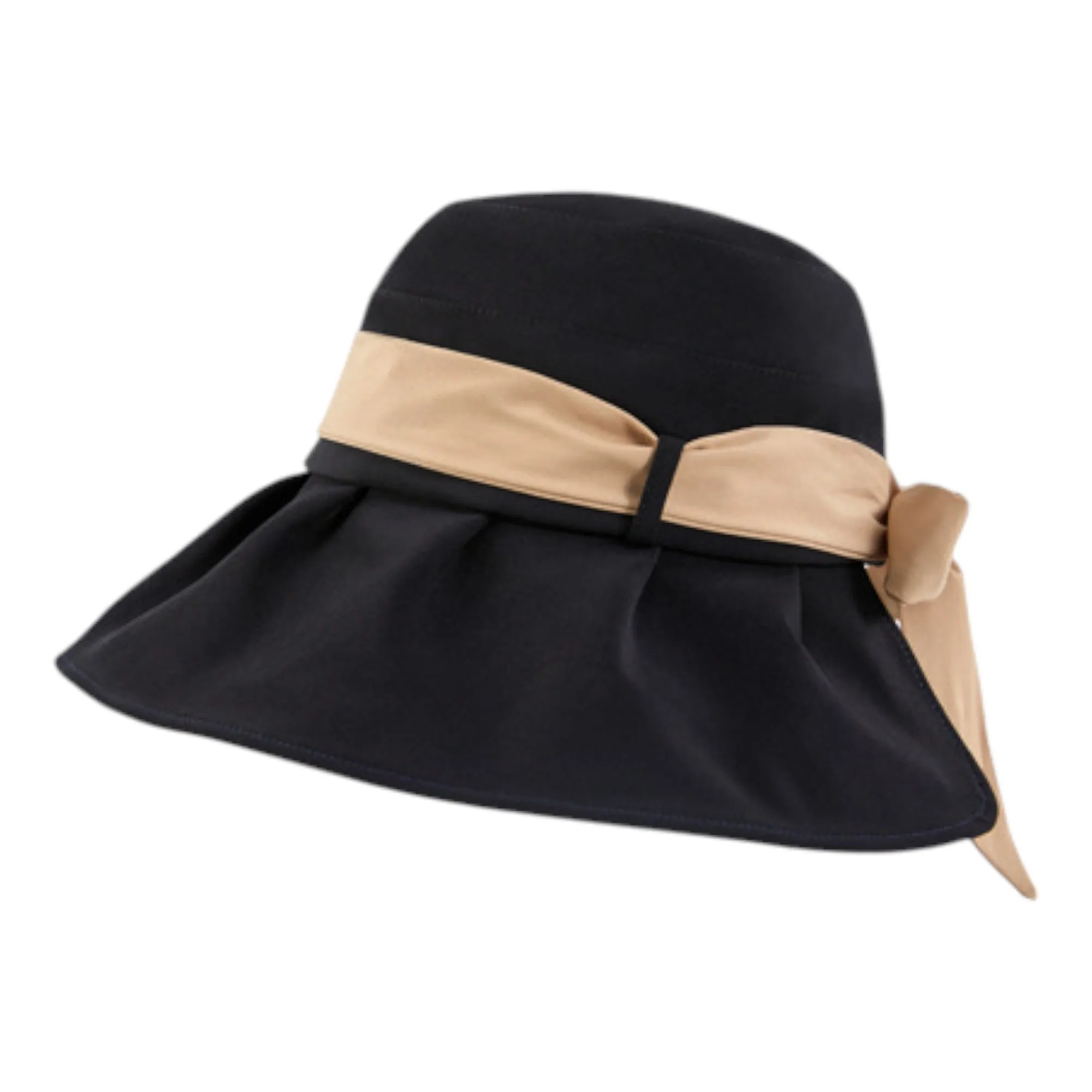 Anna-Kaci Women's Wide Brim Floppy Sun Hat with Contrast Bow Band and Structured Crown sold by Anna-Kaci product image thumbnail 5