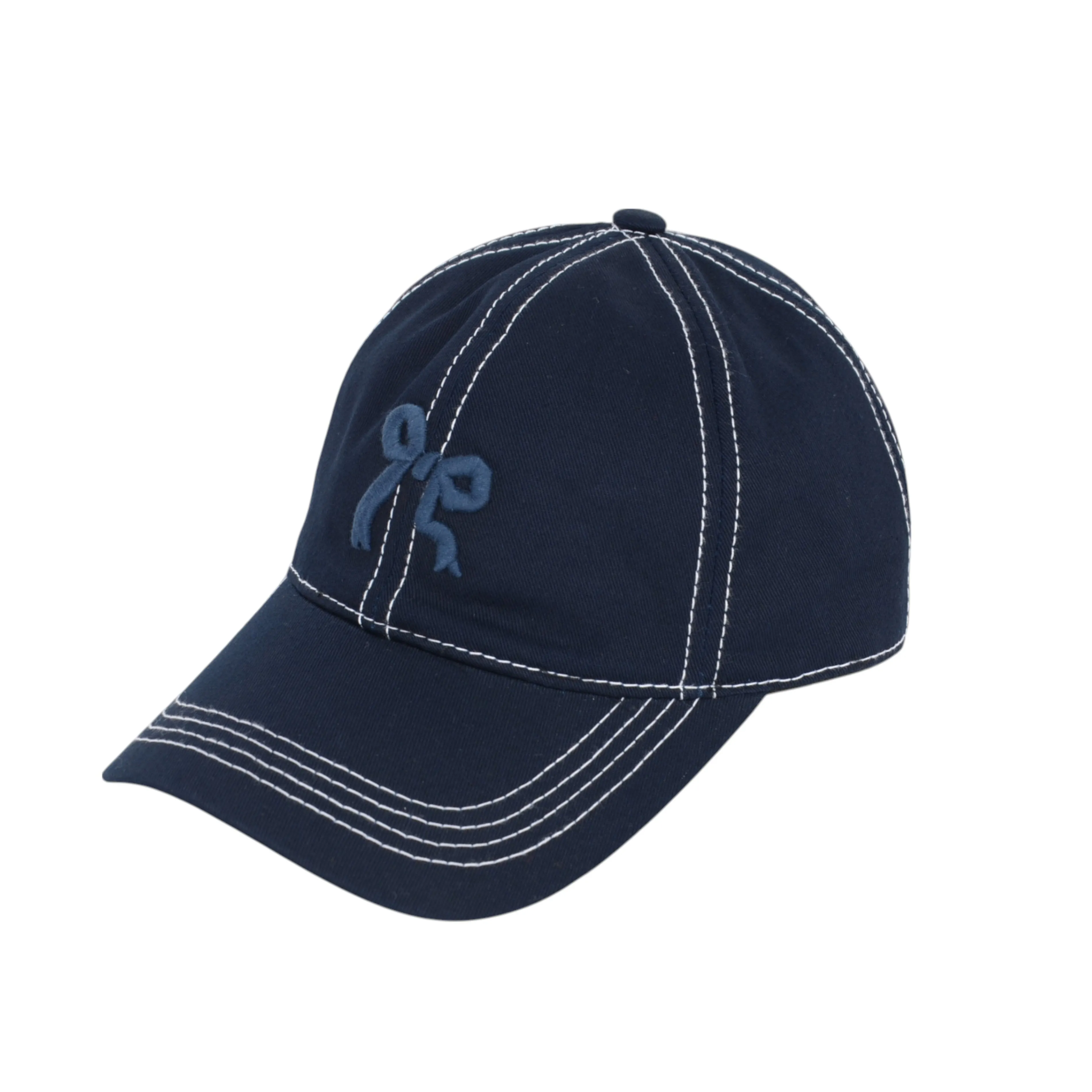 Anna-Kaci Women's Embroidered Bow Baseball Cap with Contrast Stitching and Curved Brim sold by Anna-Kaci product image thumbnail 4