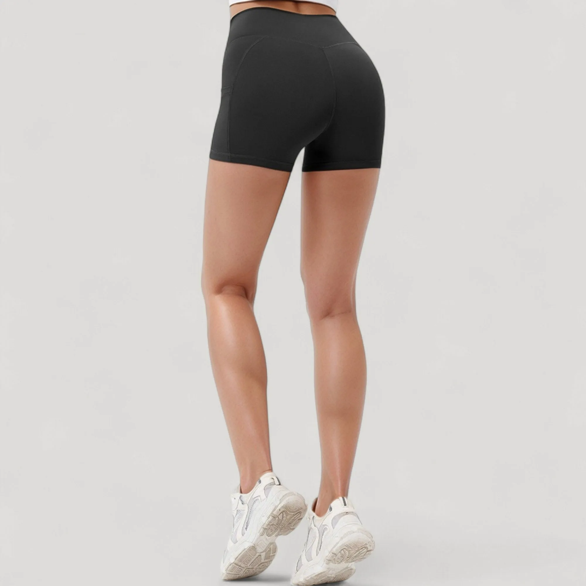 Anna-Kaci Active Women's High Waist Workout Shorts with Side Pockets and Seam-Contoured Fit for Flexible Movement sold by Anna-Kaci product image thumbnail 4