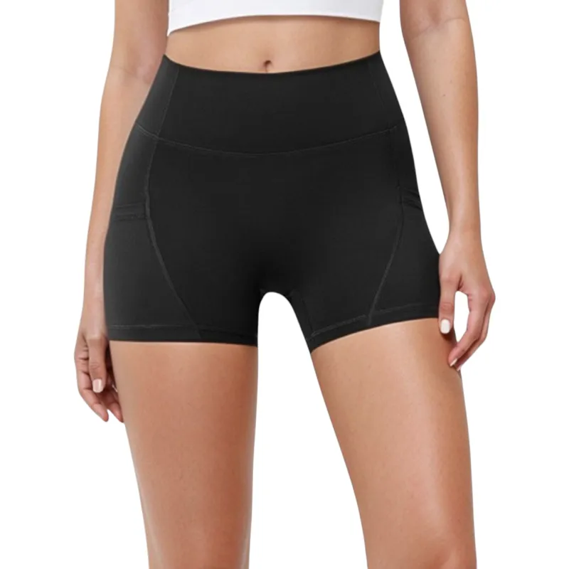 Anna-Kaci Active Women's High Waist Workout Shorts with Side Pockets and Seam-Contoured Fit for Flexible Movement sold by Anna-Kaci
