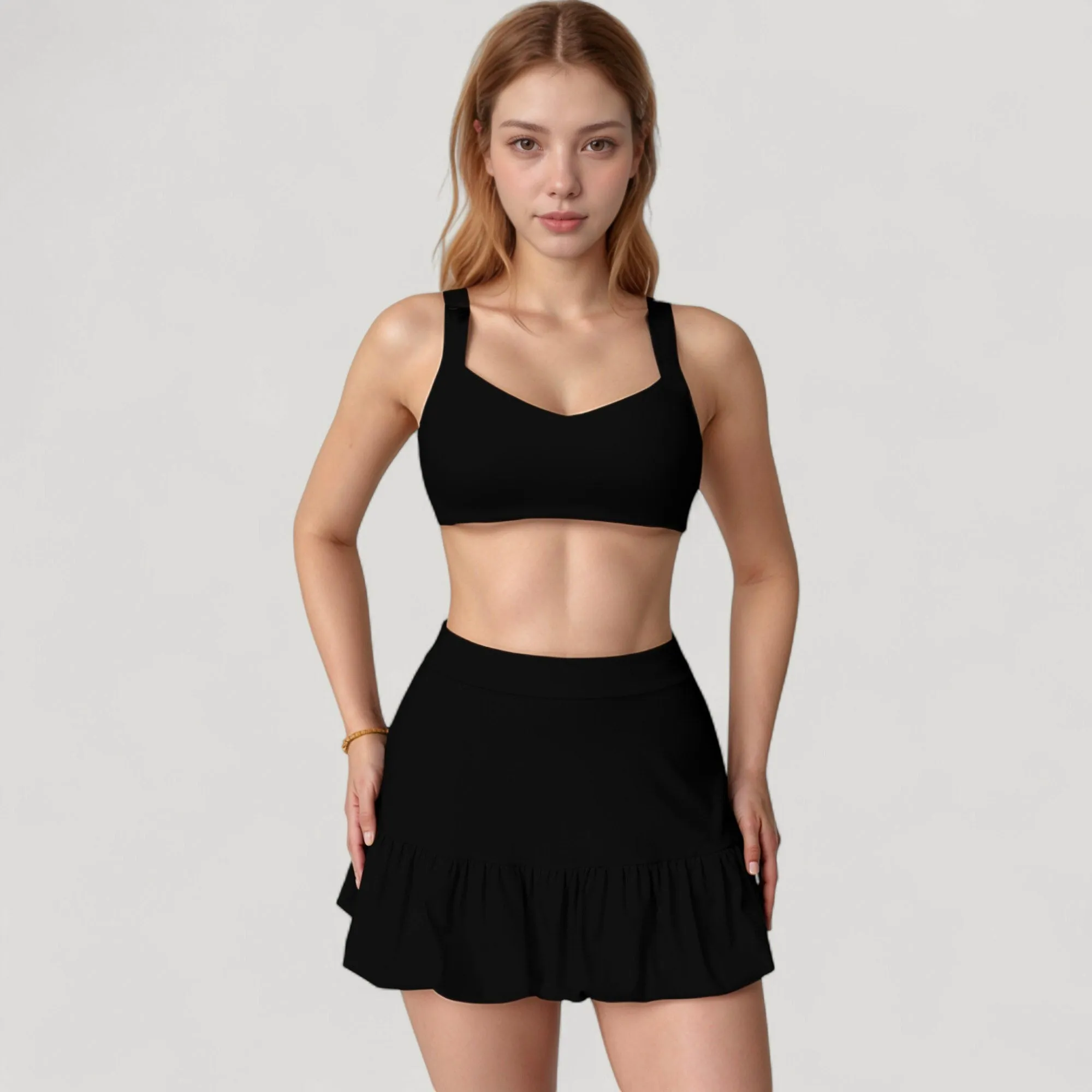 Anna-Kaci Active Women's High Neck Sports Bra with Cutout Back Detail and Wide Underband for Medium Support sold by Anna-Kaci product image thumbnail 4