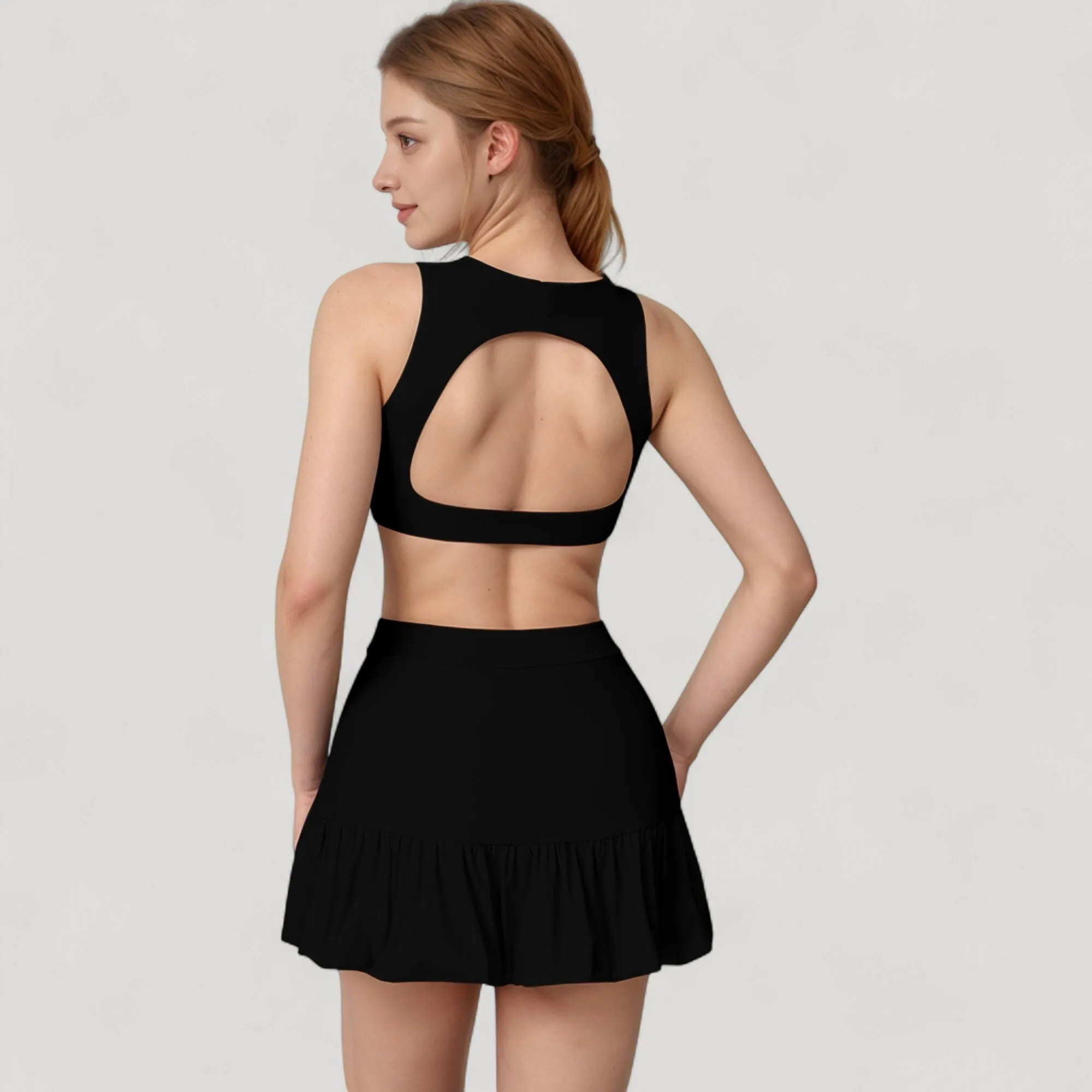 Anna-Kaci Active Women's High Neck Sports Bra with Cutout Back Detail and Wide Underband for Medium Support sold by Anna-Kaci product image thumbnail 5