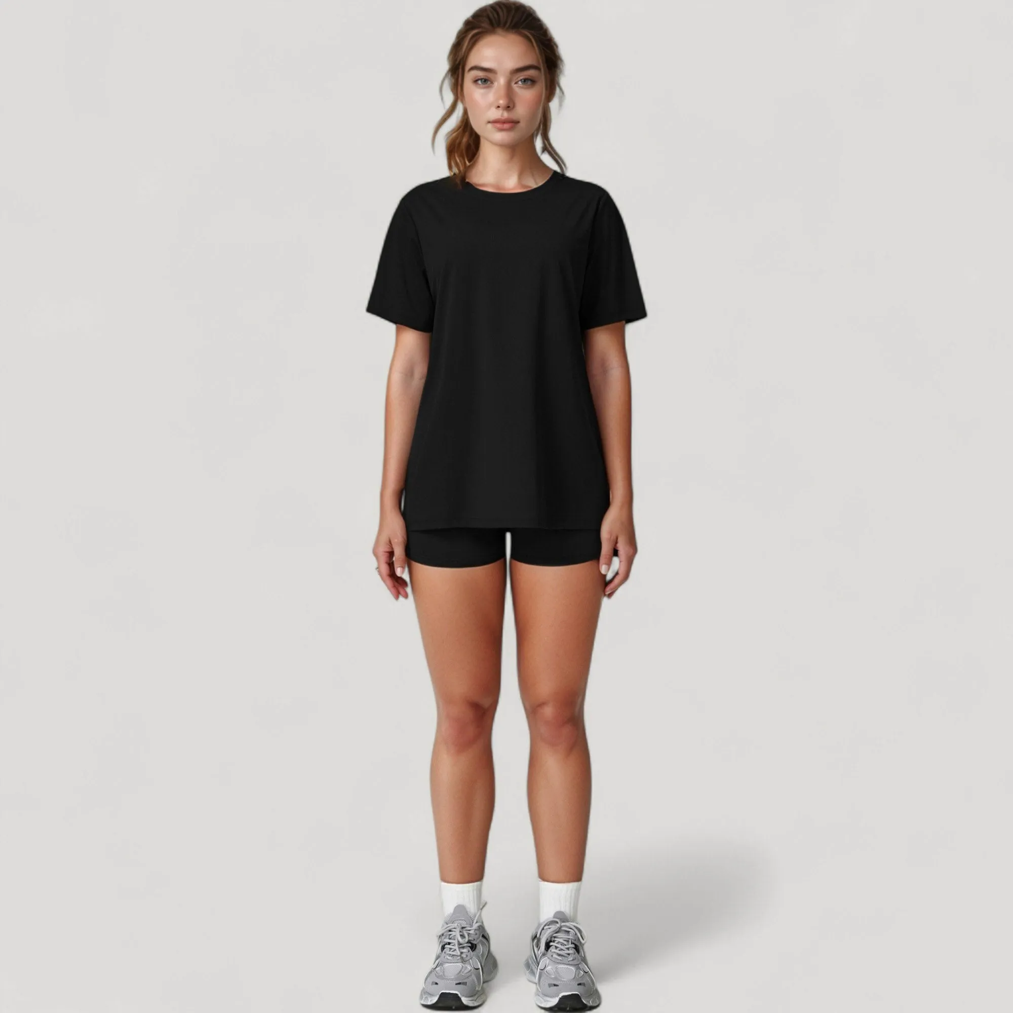 Anna-Kaci Active Women's Relaxed Fit Crew Neck T-Shirt with Short Sleeves and Soft Stretch Fabric for Everyday Comfort sold by Anna-Kaci product image thumbnail 2