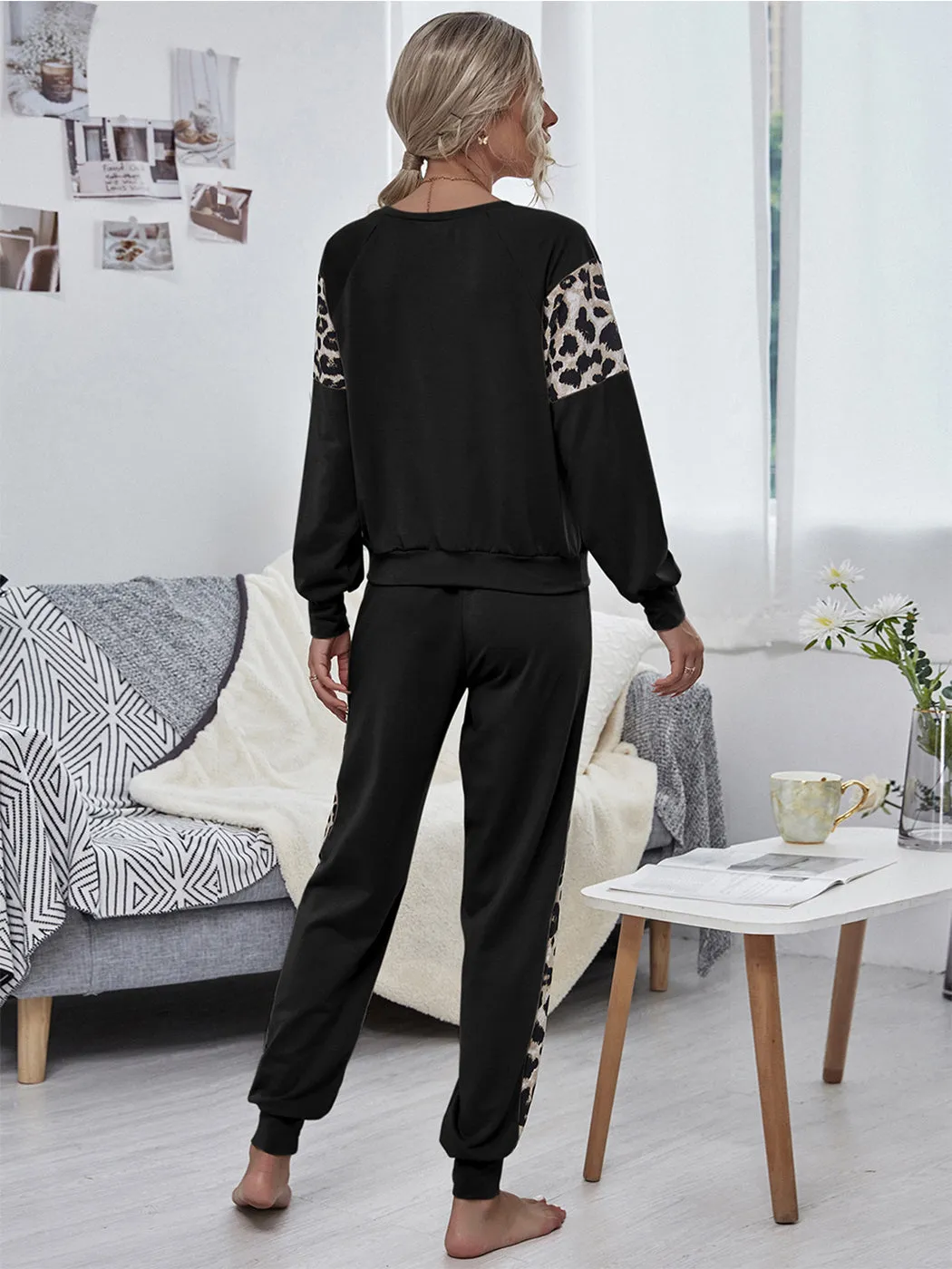 2 Piece Leopard Print Jump Suit Set sold by Anna-Kaci product image thumbnail 2