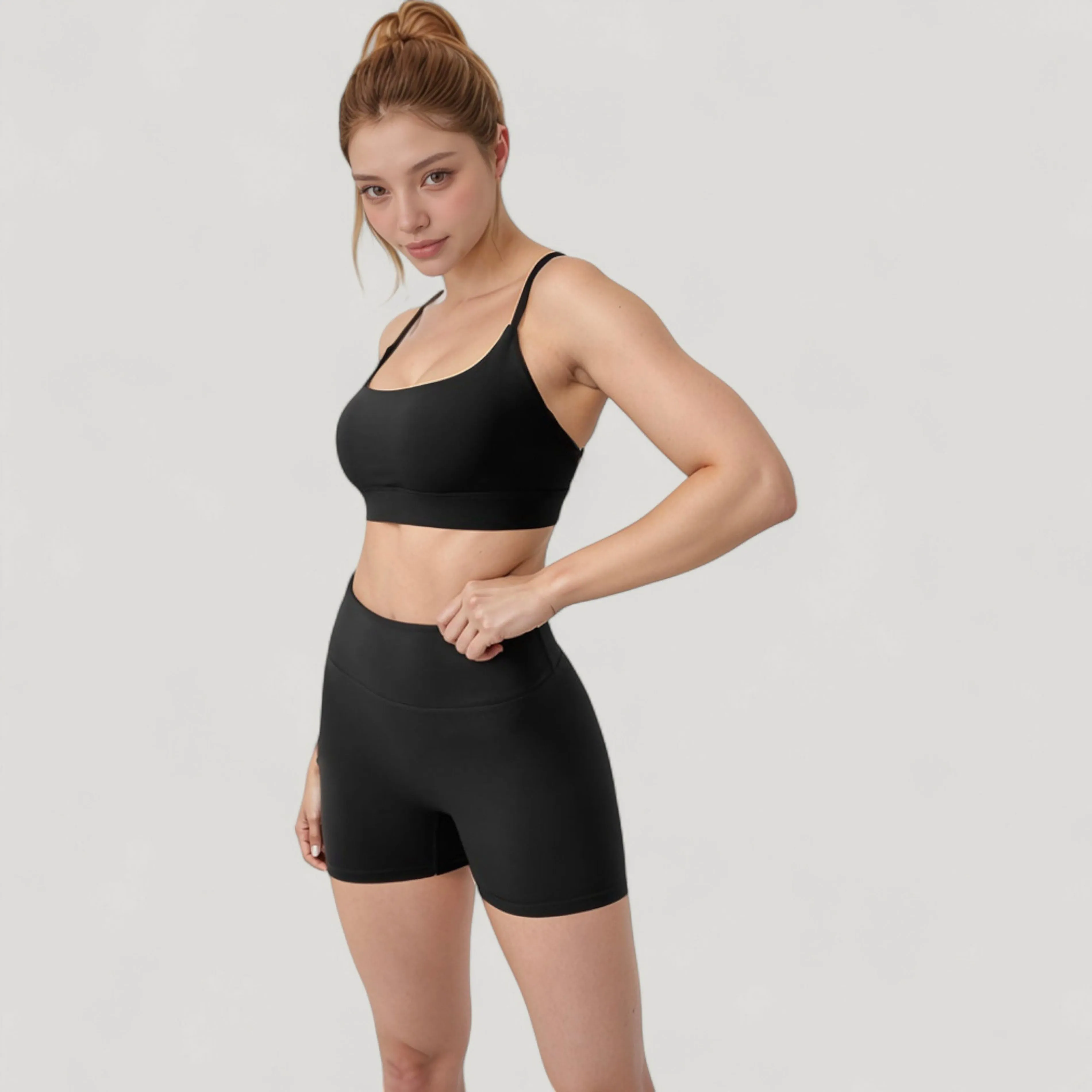 Anna-Kaci Active Women's Scoop Neck Sports Bra with Adjustable Spaghetti Straps Removable Padding Stretch Fabric for Low Impact Activity sold by Anna-Kaci product image thumbnail 3